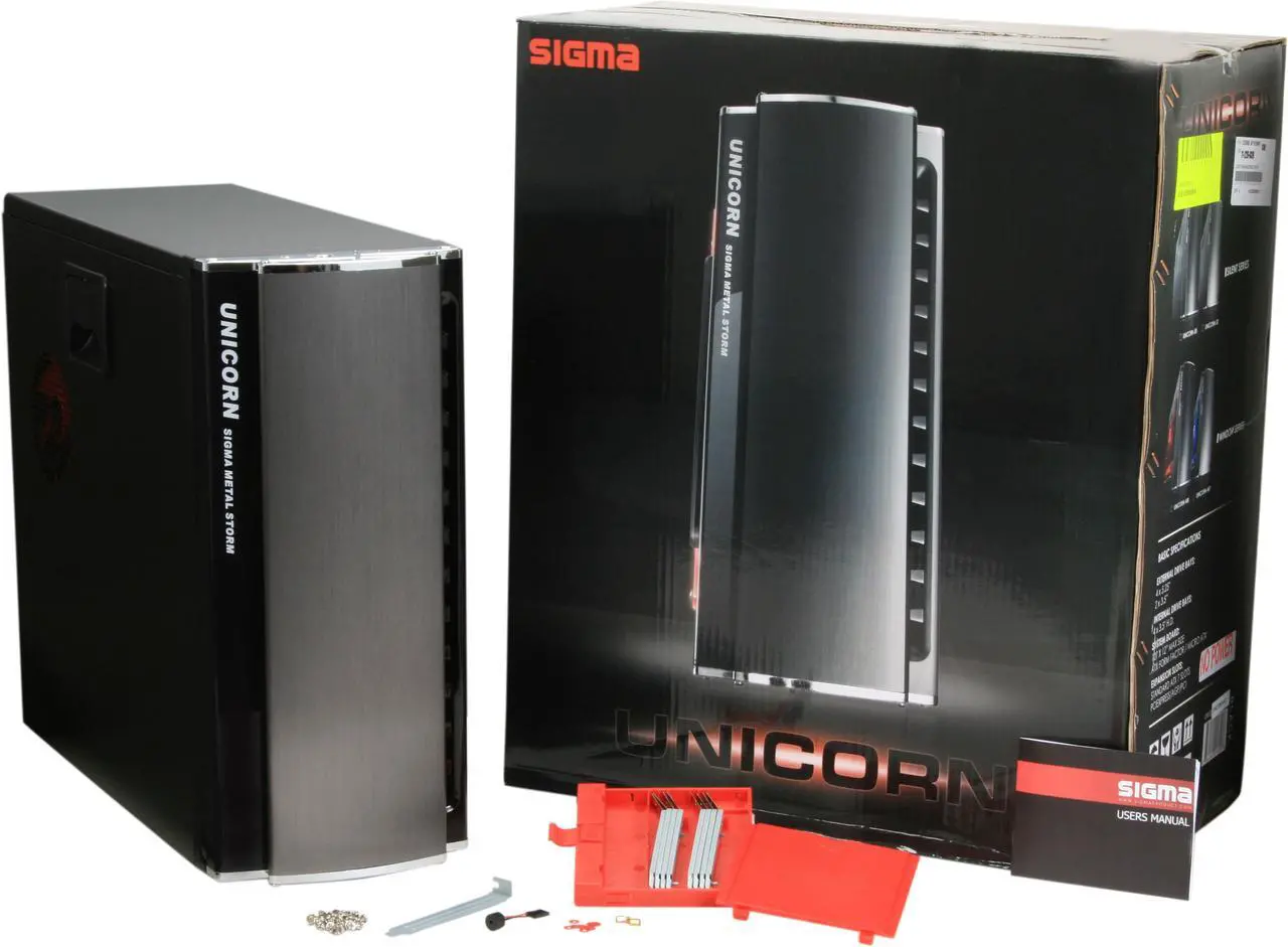 Alt view image 12 of 12 - SIGMA UNICORN UNICORN-ST Black 1.0 STEEL SECC ATX Mid Tower Computer Case