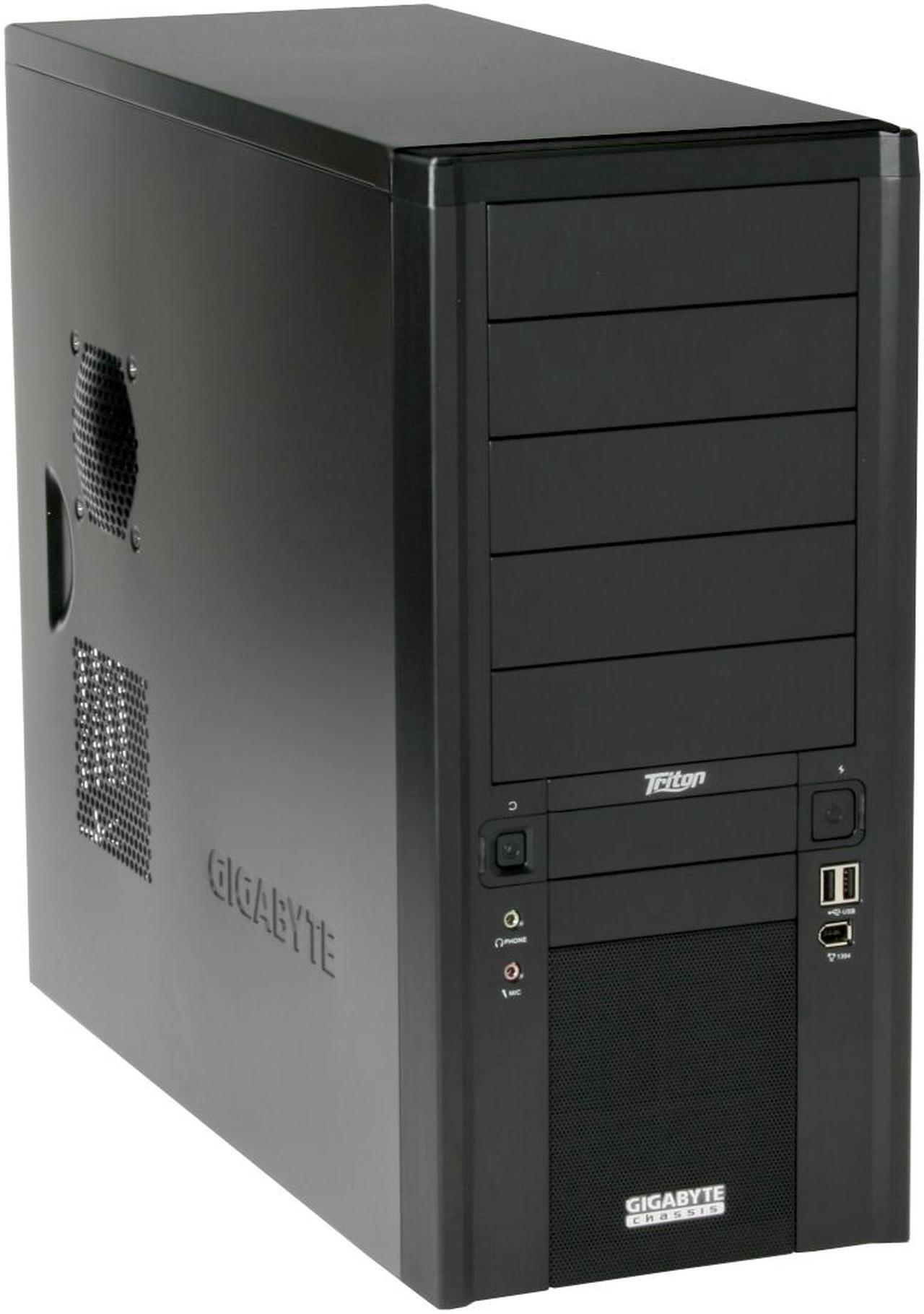Main image of GIGABYTE Triton 180 Black 0.7mm SECC Steel ATX Mid Tower Computer Case