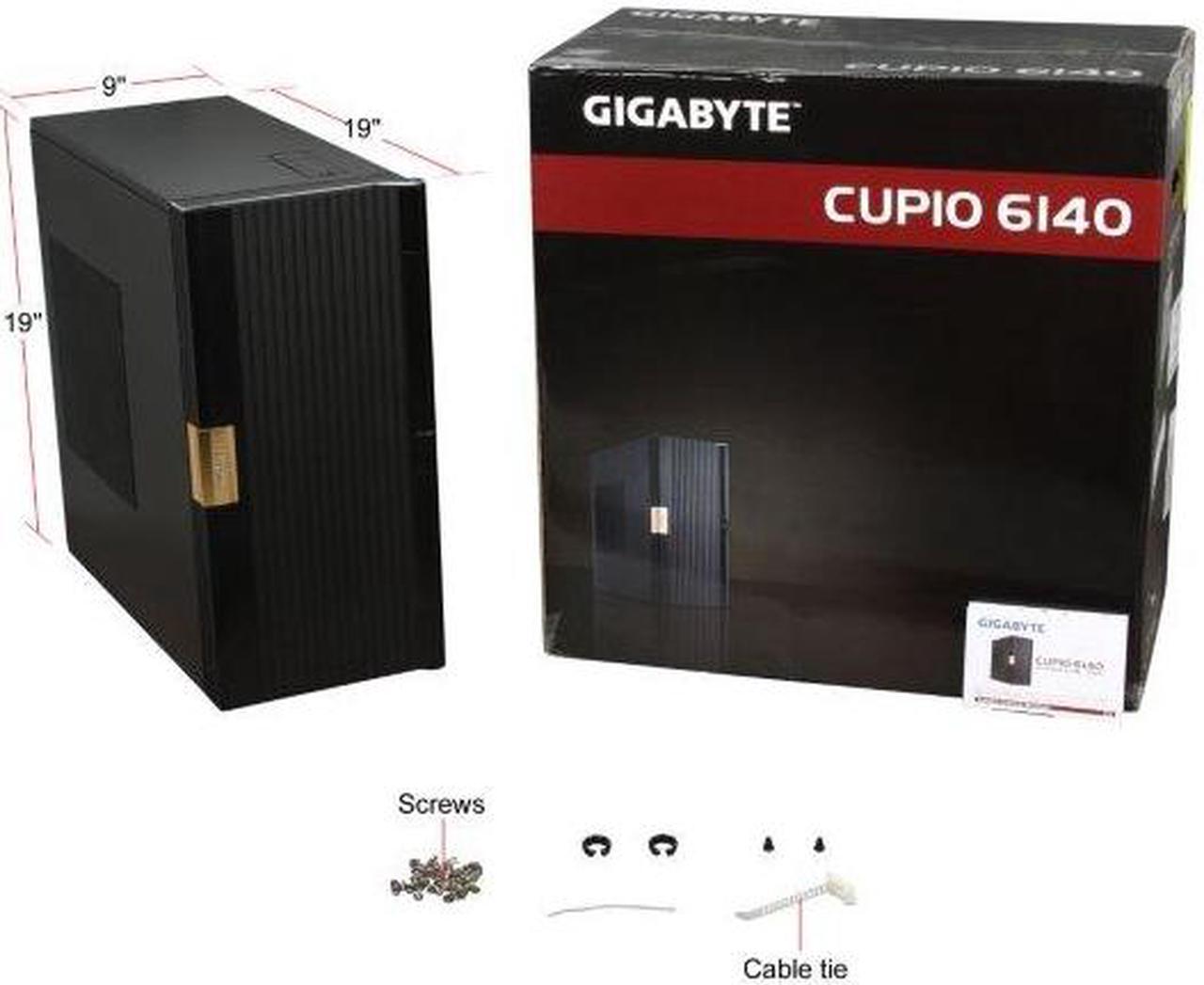 Alt view image 7 of 7 - GIGABYTE Cupio 6140 GZ-AABC61-CNB Black Aluminum / 0.8mm SECC ATX Mid Tower Computer Case