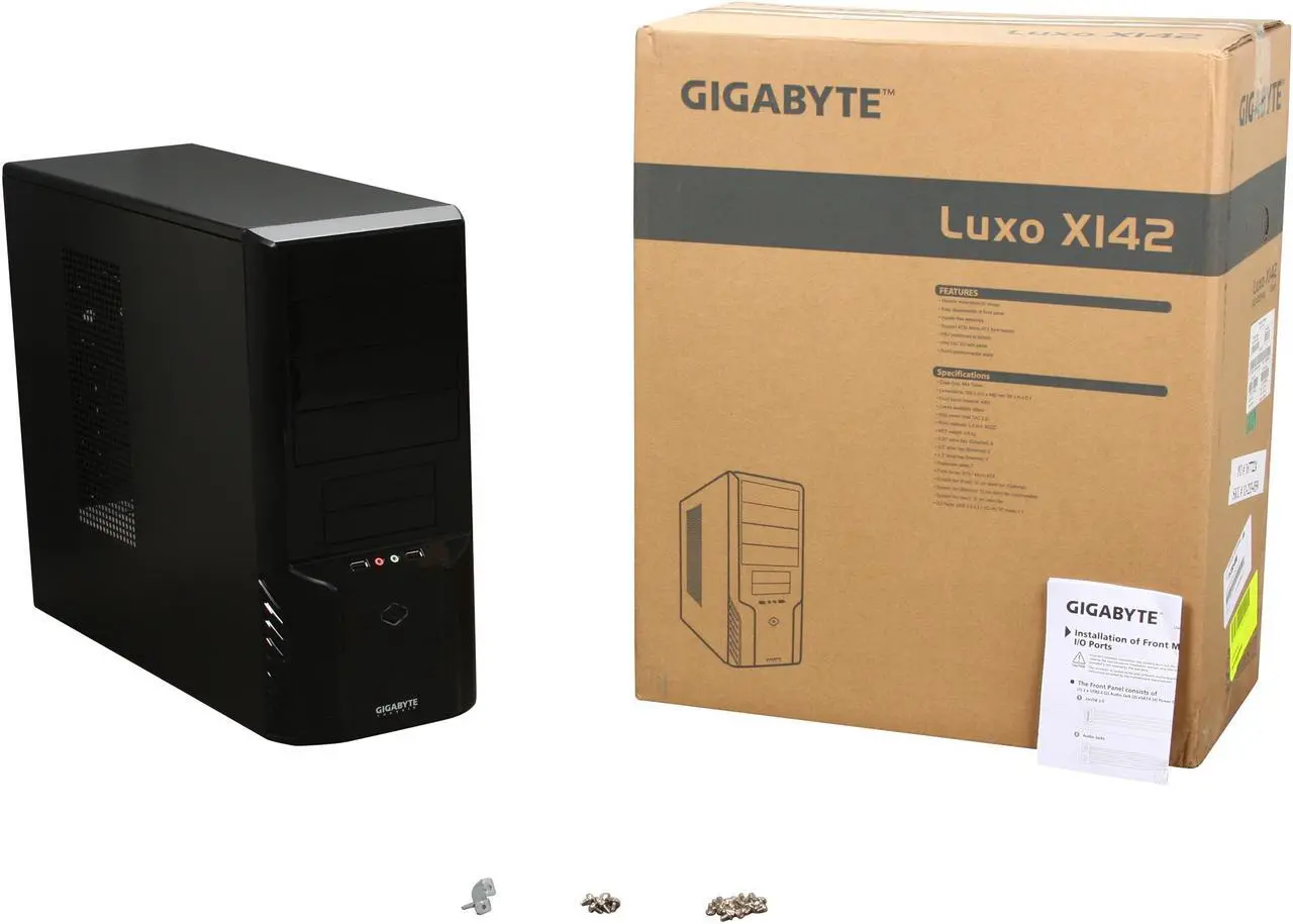 Alt view image 9 of 9 - GIGABYTE Luxo X142 Black SECC / ABS ATX Mid Tower Computer Case