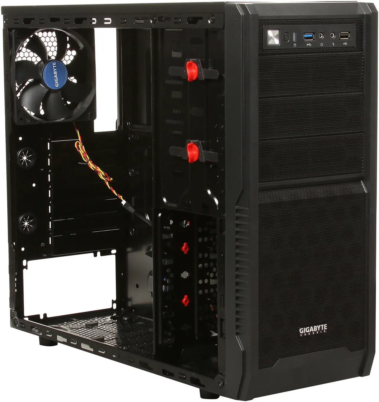 Alt view image 7 of 9 - GIGABYTE GZ-ZIF138R Black ABS+MESH / 0.5mm SGCC ATX Mid Tower Computer Case