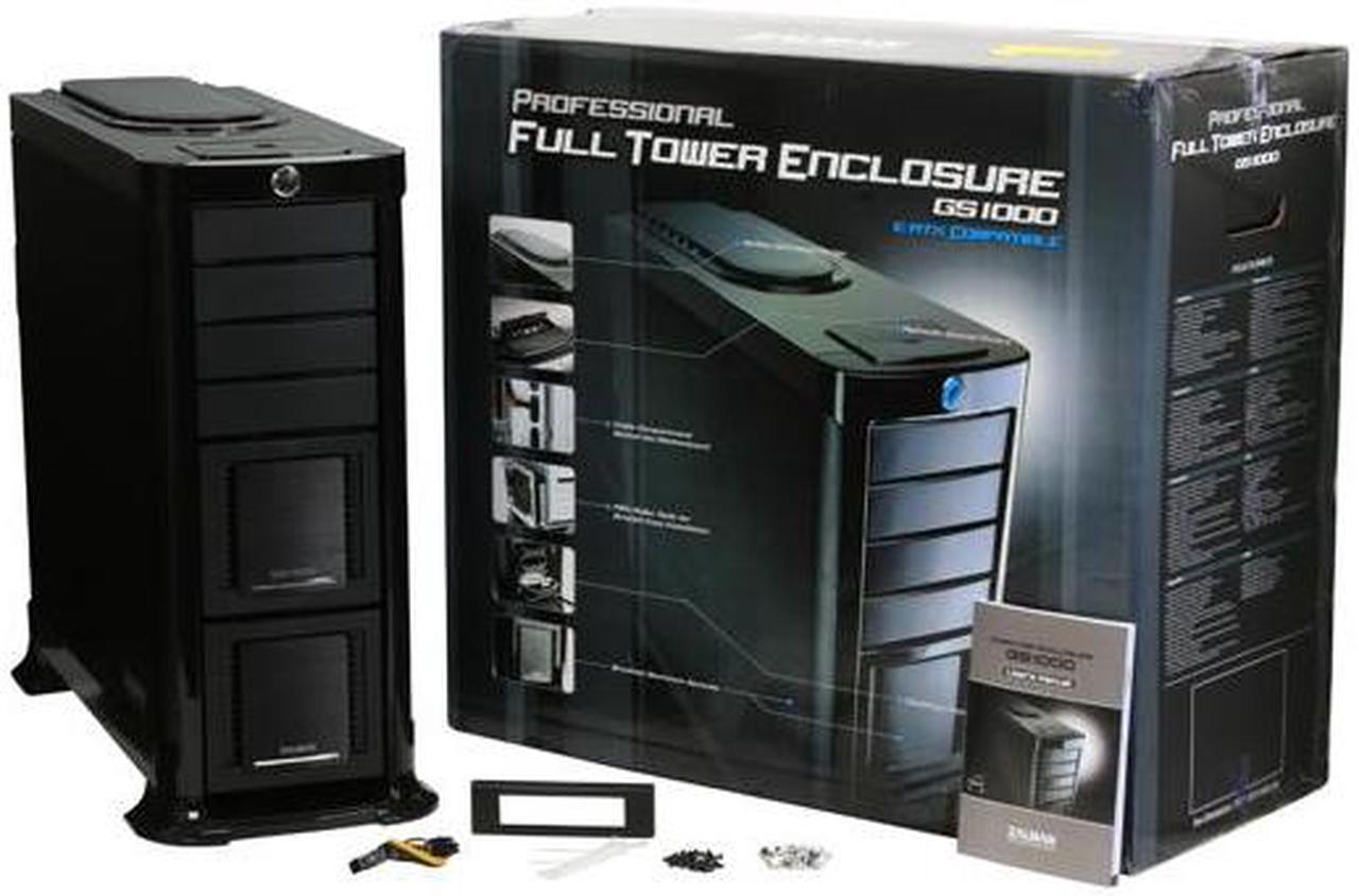 Alt view image 13 of 13 - ZALMAN PROFESSIONAL GS-1000-BK Black Computer Case Aluminum / 1.0mm SECC Steel Full Tower With Hot Swap Bays & PSU Roller Rails