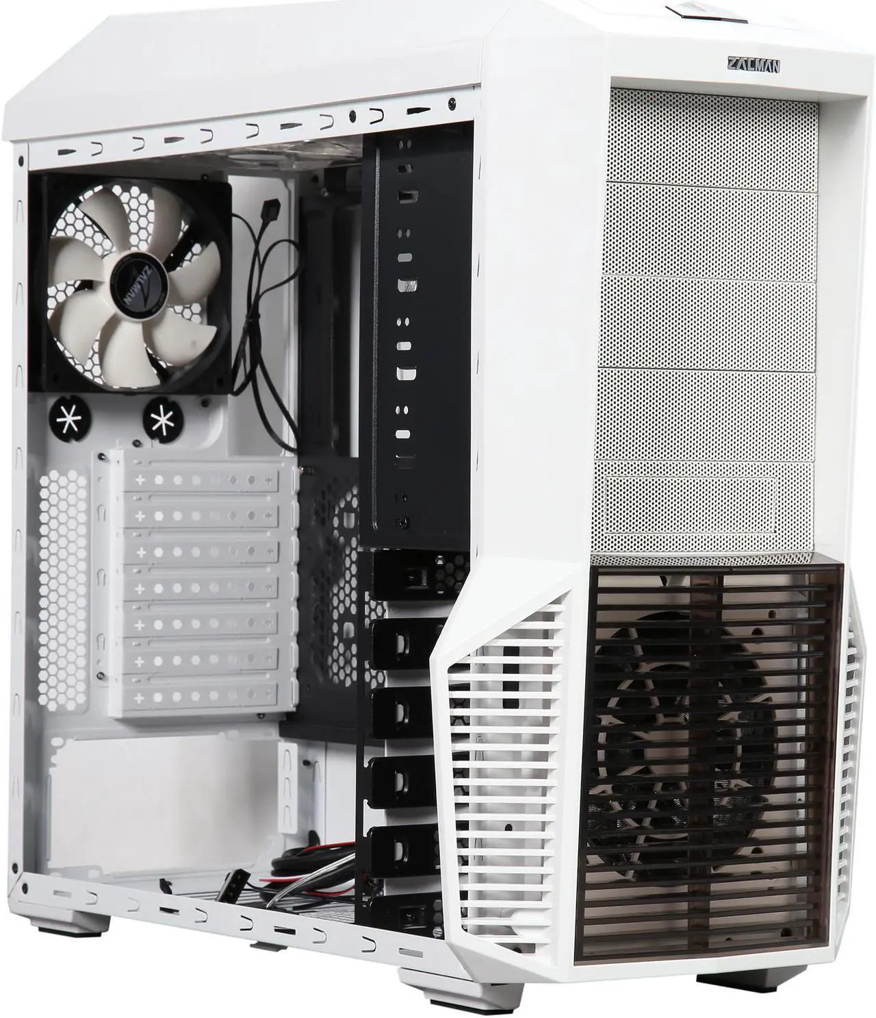 Alt view image 9 of 10 - ZALMAN Z11 Plus White Black Steel / Plastic ATX Mid Tower Computer Case