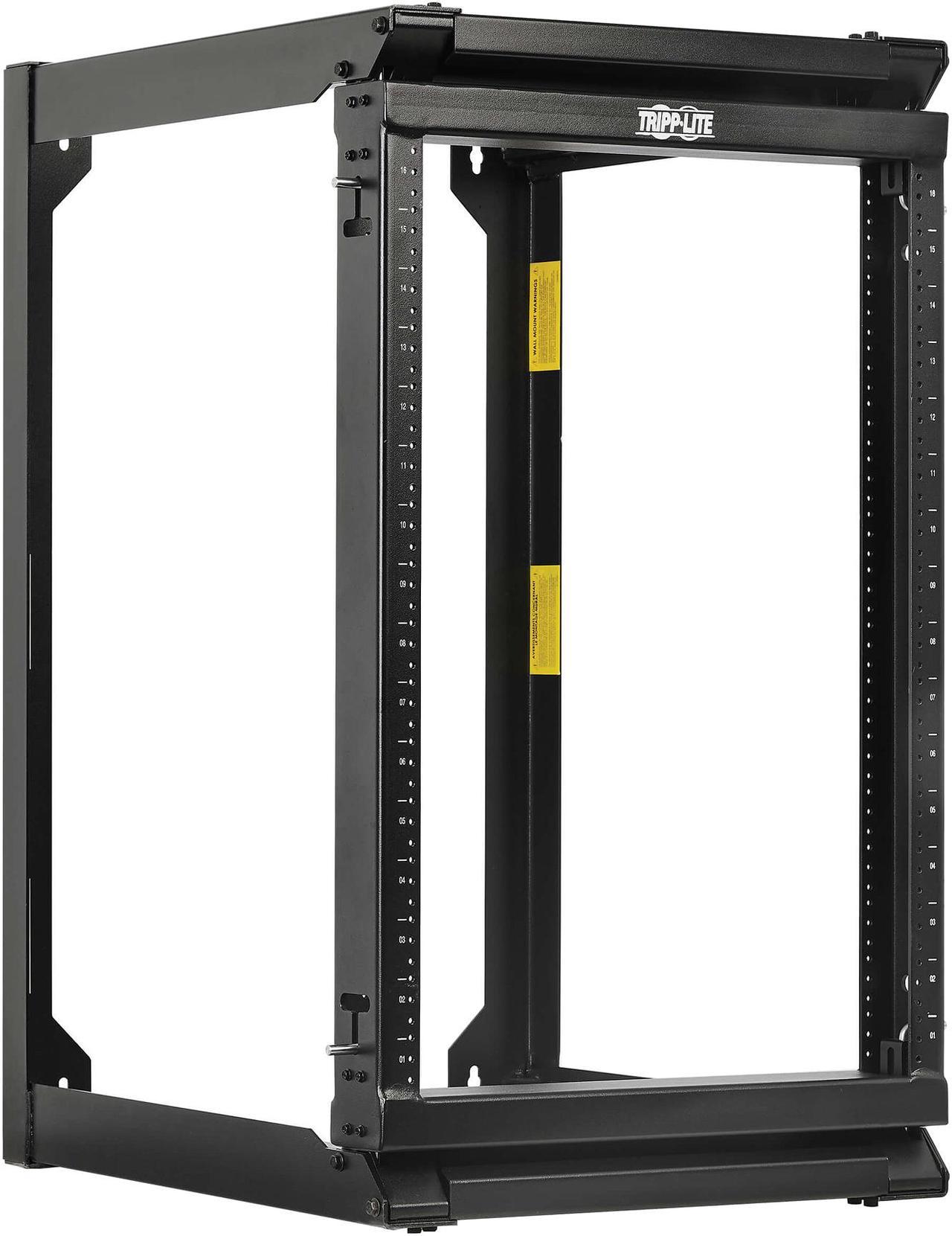 Tripp Lite SRWO16US Wallmount Open Frame Rack 16U 2-Post Hinged Front Heavy Duty