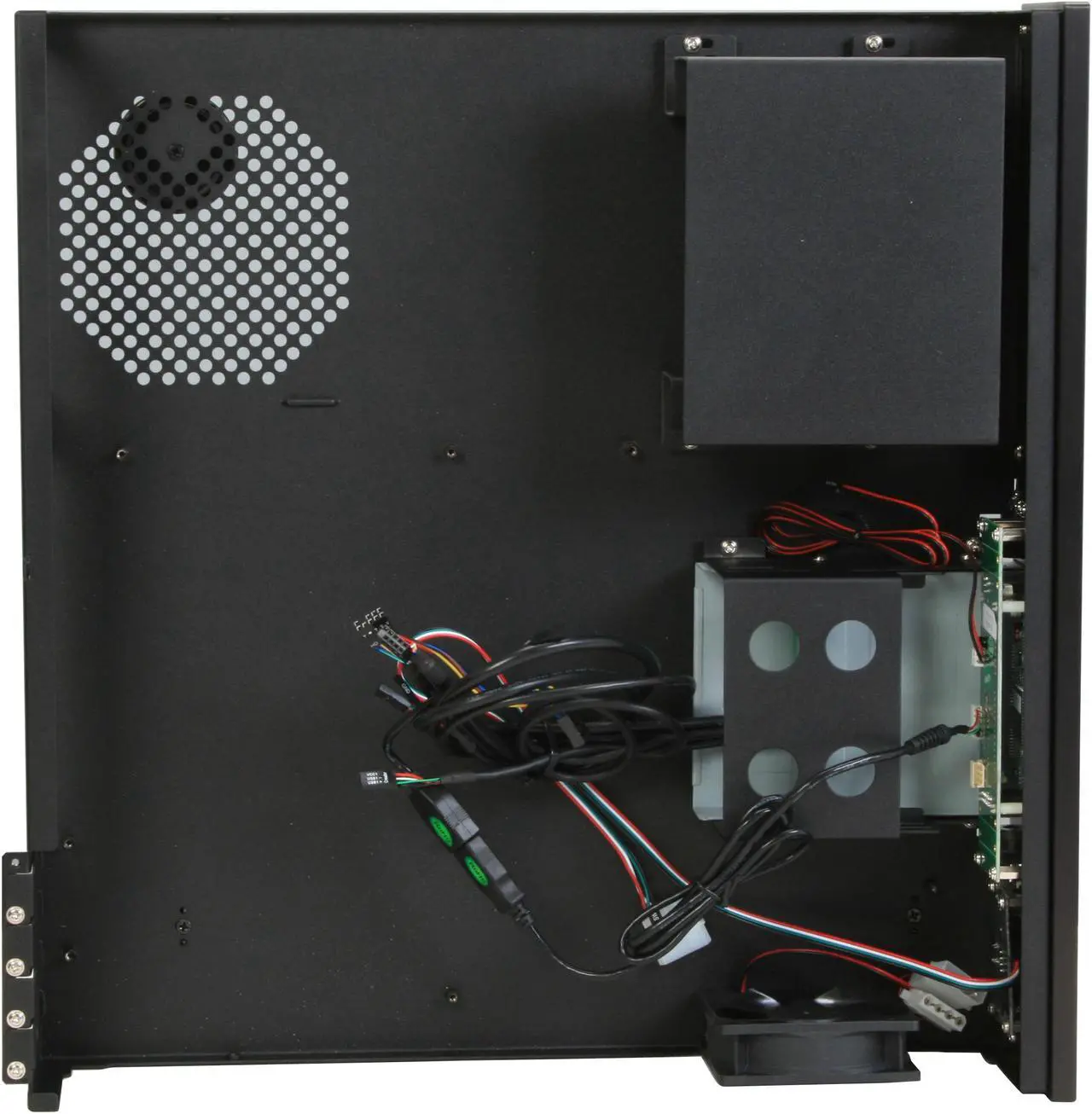 Alt view image 9 of 13 - Moneual Black Aluminum MONCASO 301 B Micro ATX Media Center / HTPC Case