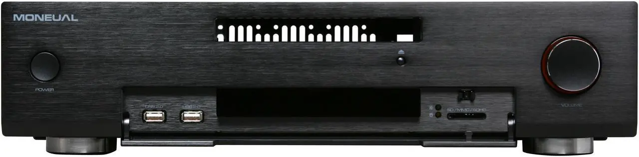 Alt view image 2 of 6 - Moneual Black Aluminum MonCaso 320B Micro ATX Media Center / HTPC Case