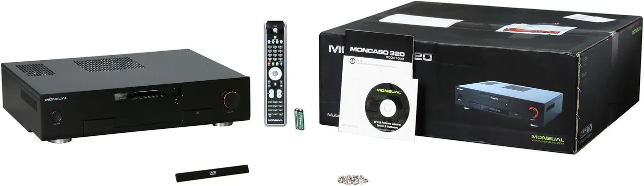 Alt view image 6 of 6 - Moneual Black Aluminum MonCaso 320B Micro ATX Media Center / HTPC Case