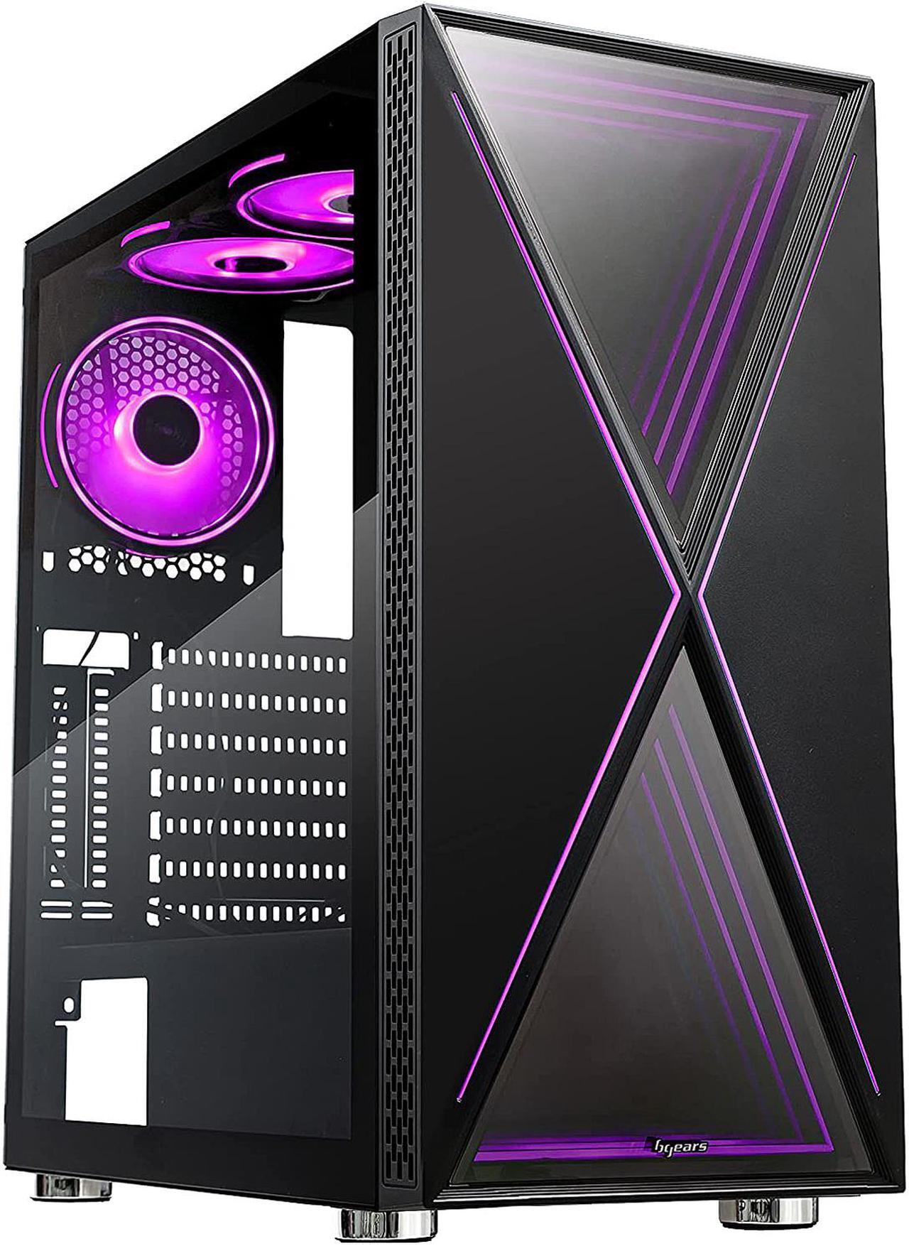 Alt view image 12 of 20 - Bgears b-BlackWidow RGB Black Black ATX Tower Computer Case