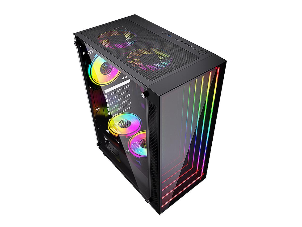 Pc Case Atx Bgears B-Voguish ATX Mid Tower PC Case – Tempered Glass ...