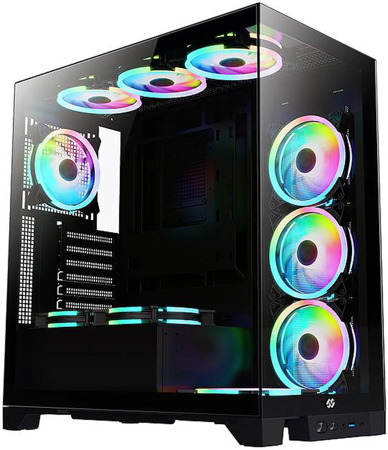 Main image of Bgears b-Pellucid ATX Black Middle Tower ATX Tempered Glass Slim Mid Tower Crystal-Clear View with In?nity Tempered Glass Design