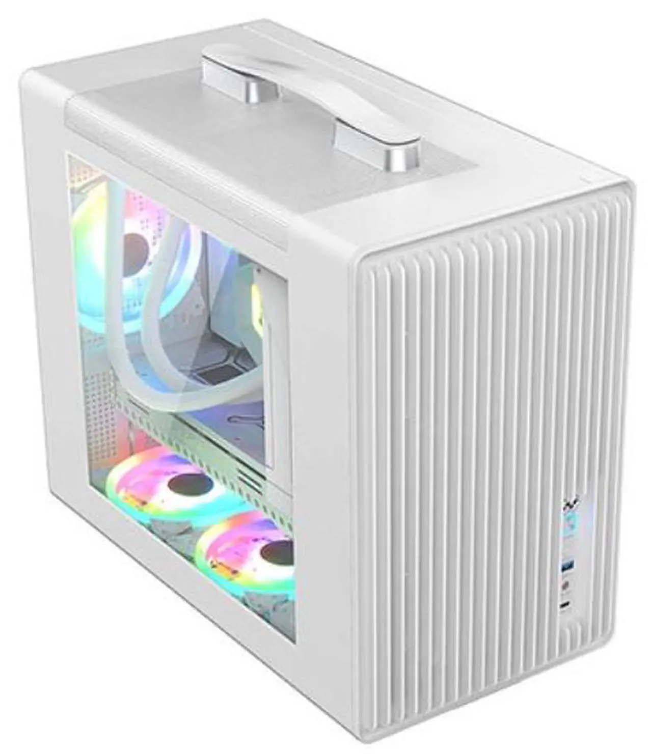 Main image of Bgears White Micro ATX Cases,  ABS + Mesh, USB3.0 + Type C + Mic / HD Audio, White   BG30149