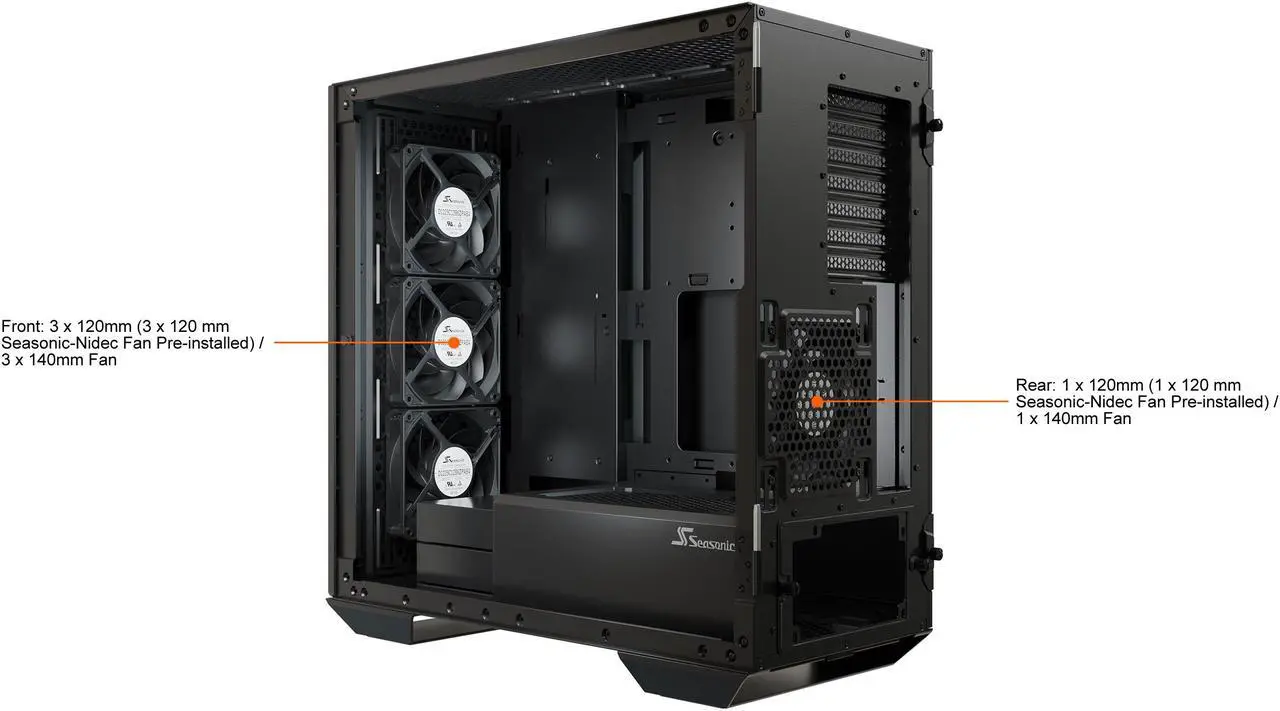 Alt view image 11 of 16 - Seasonic SYNCRO Q704 Case, 2021 iF and Red Dot Design Award Winner, Cable Management Design to Create Quality & Clean Look, Use with SYNCRO PSU Highly Recommended