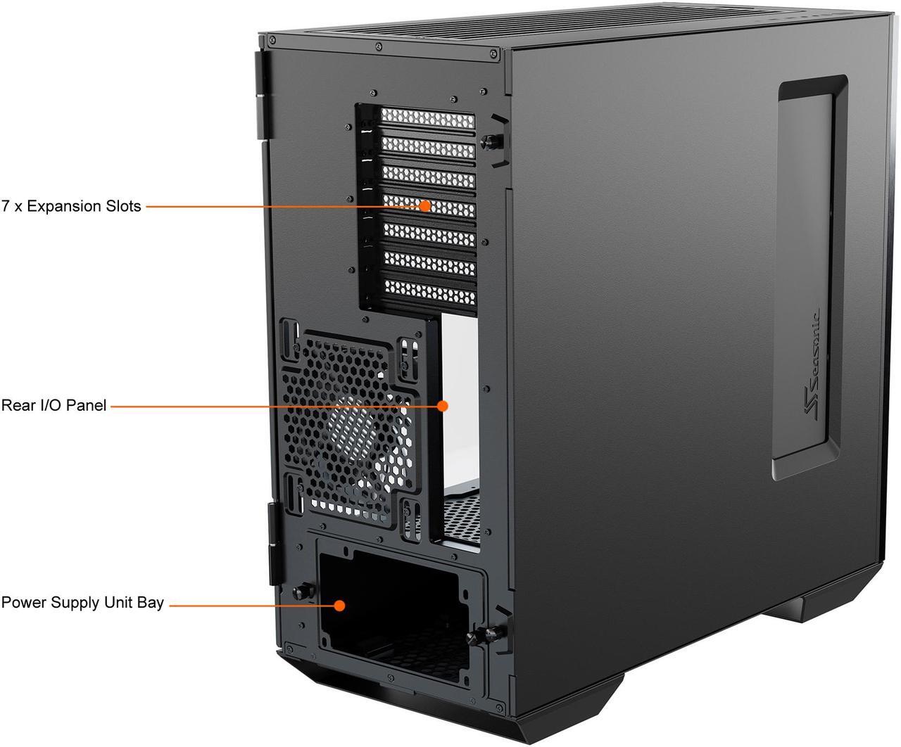 Alt view image 16 of 16 - Seasonic SYNCRO Q704 Case, 2021 iF and Red Dot Design Award Winner, Cable Management Design to Create Quality & Clean Look, Use with SYNCRO PSU Highly Recommended
