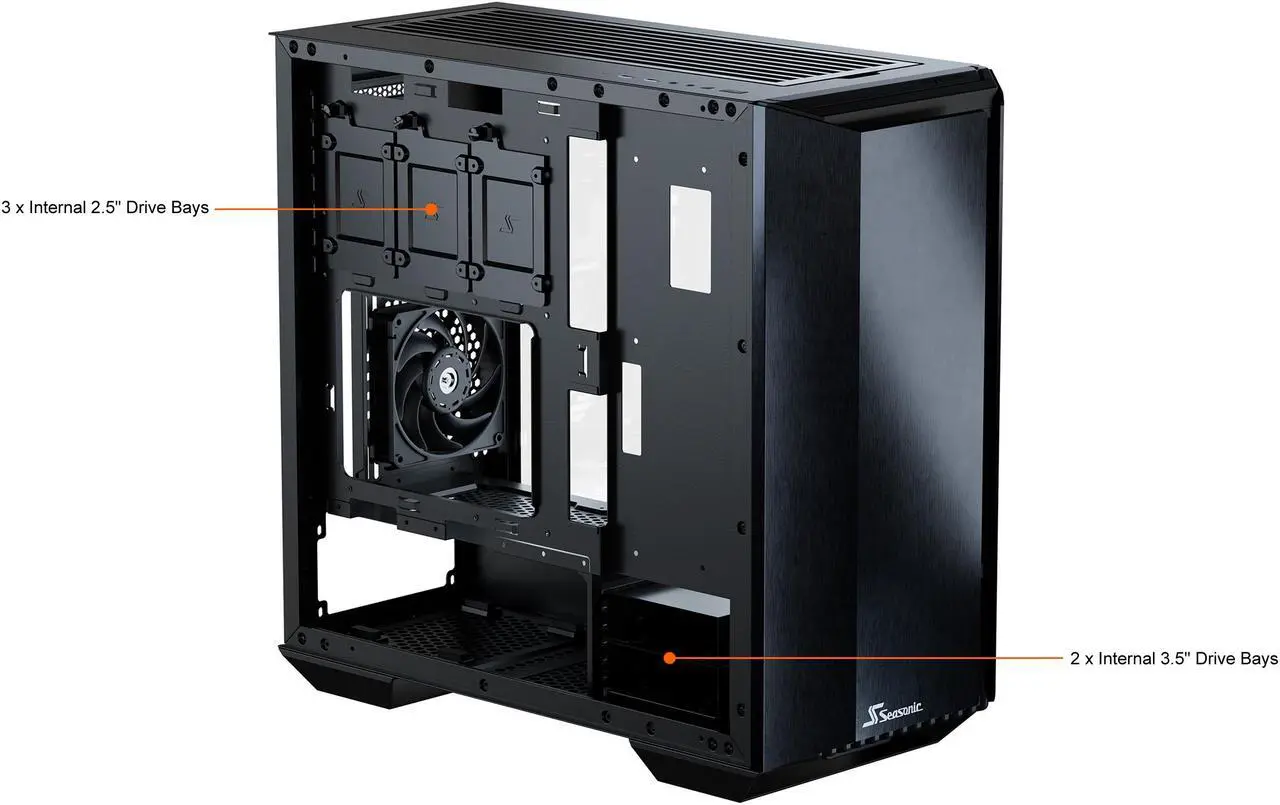 Alt view image 6 of 16 - Seasonic SYNCRO Q704 Case, 2021 iF and Red Dot Design Award Winner, Cable Management Design to Create Quality & Clean Look, Use with SYNCRO PSU Highly Recommended