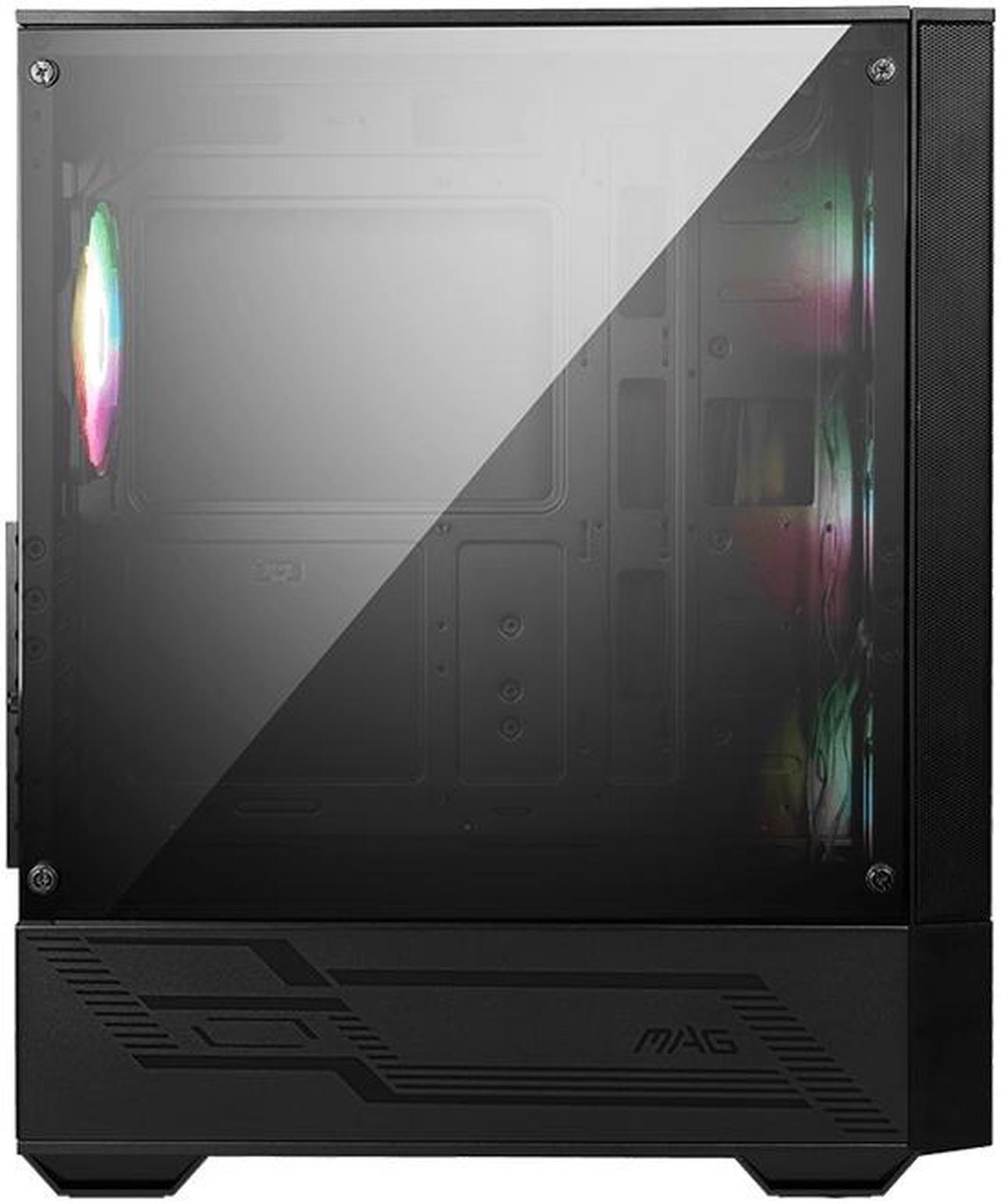 Alt view image 4 of 14 - MSI Mid-Tower PC Gaming Case – Tempered Glass Side Panel – 4 x 120mm aRGB Fan – Liquid Cooling Support up to 240mm Radiator x 1 – MAG Forge 112R
