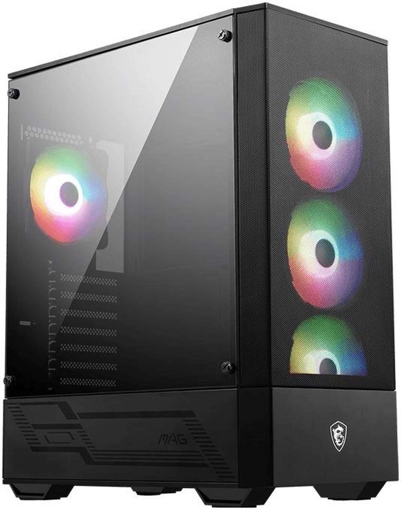 Main image of MSI Mid-Tower PC Gaming Case – Tempered Glass Side Panel – 4 x 120mm aRGB Fan – Liquid Cooling Support up to 240mm Radiator x 1 – MAG Forge 112R