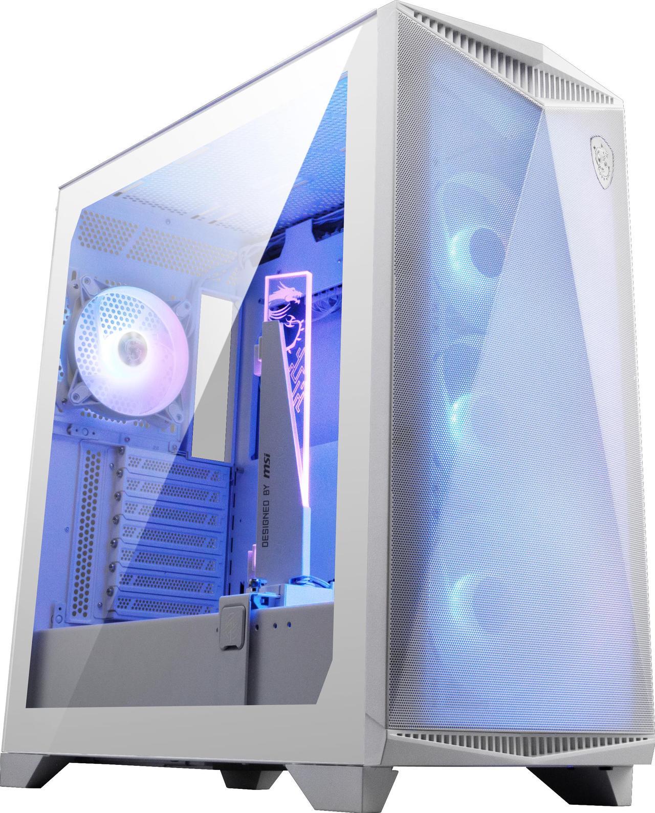 MSI MPG GUNGNIR 300R AIRFLOW WHITE, USA, 2xUSB 3.2 Gen 1, 1xUSB 3.2 Gen2 Type-C, 4x120mm PWM ARGB Fan, ARGB+PWM Control Board, Tempered Glass Window