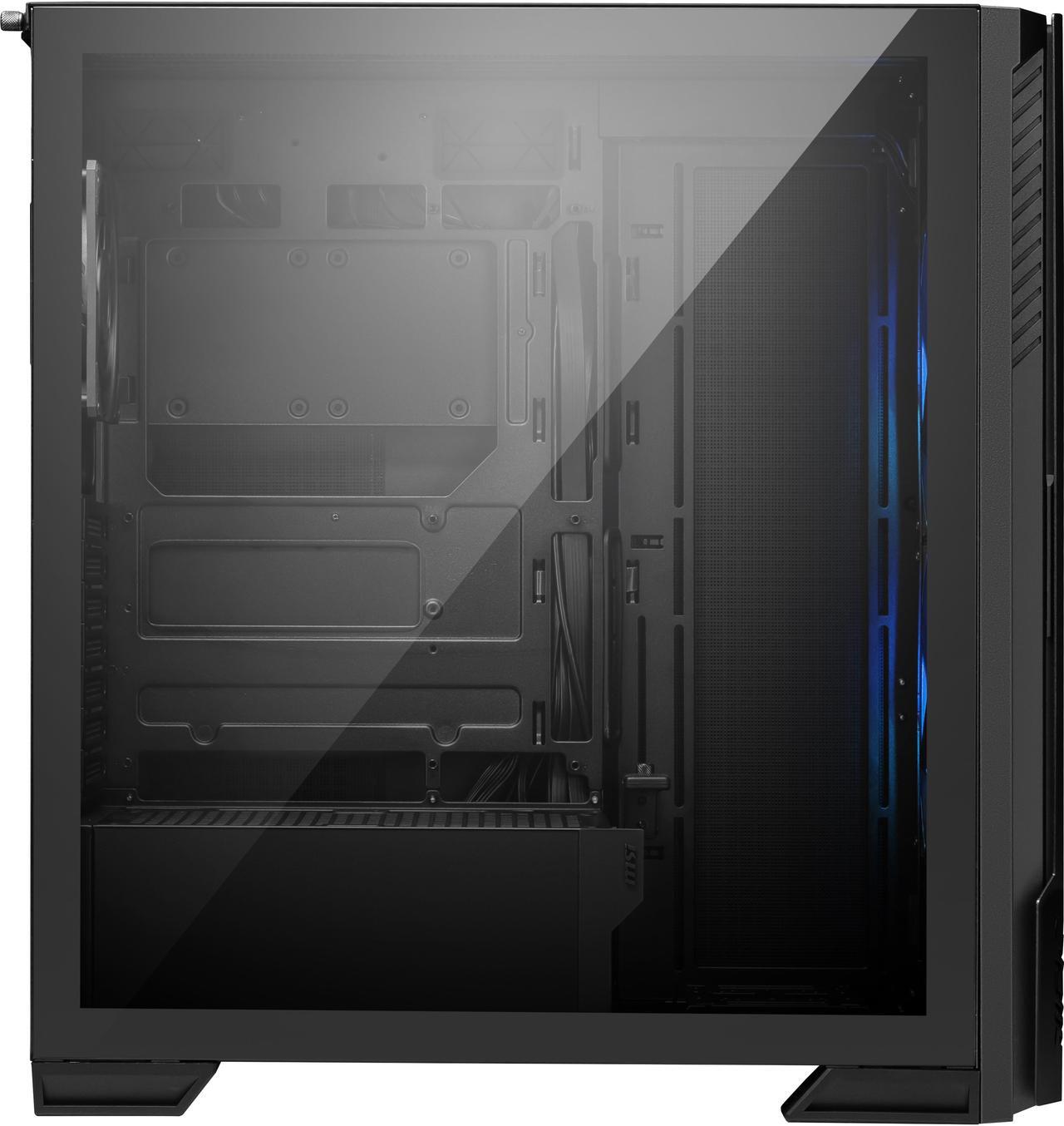 Alt view image 4 of 15 - MSI MPG Velox 300R Airflow PZ - Mid-Tower Gaming PC Case - Tempered Glass Side Panel - 2 x 160 mm Dual Layer Blades Fans - Liquid Cooling Support up to 360mm Radiator - Mesh Panel for Airflow
