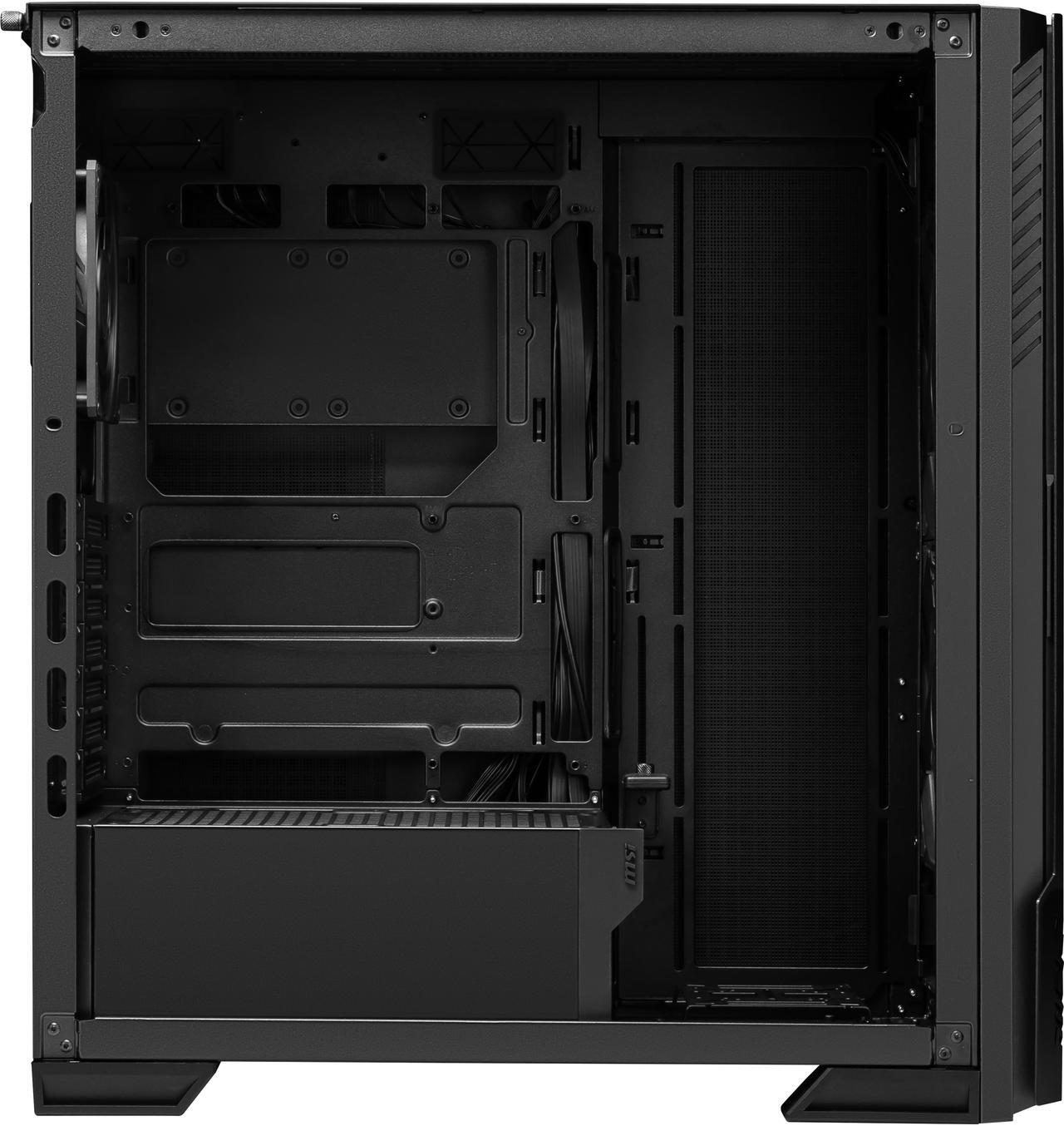 Alt view image 5 of 15 - MSI MPG Velox 300R Airflow PZ - Mid-Tower Gaming PC Case - Tempered Glass Side Panel - 2 x 160 mm Dual Layer Blades Fans - Liquid Cooling Support up to 360mm Radiator - Mesh Panel for Airflow