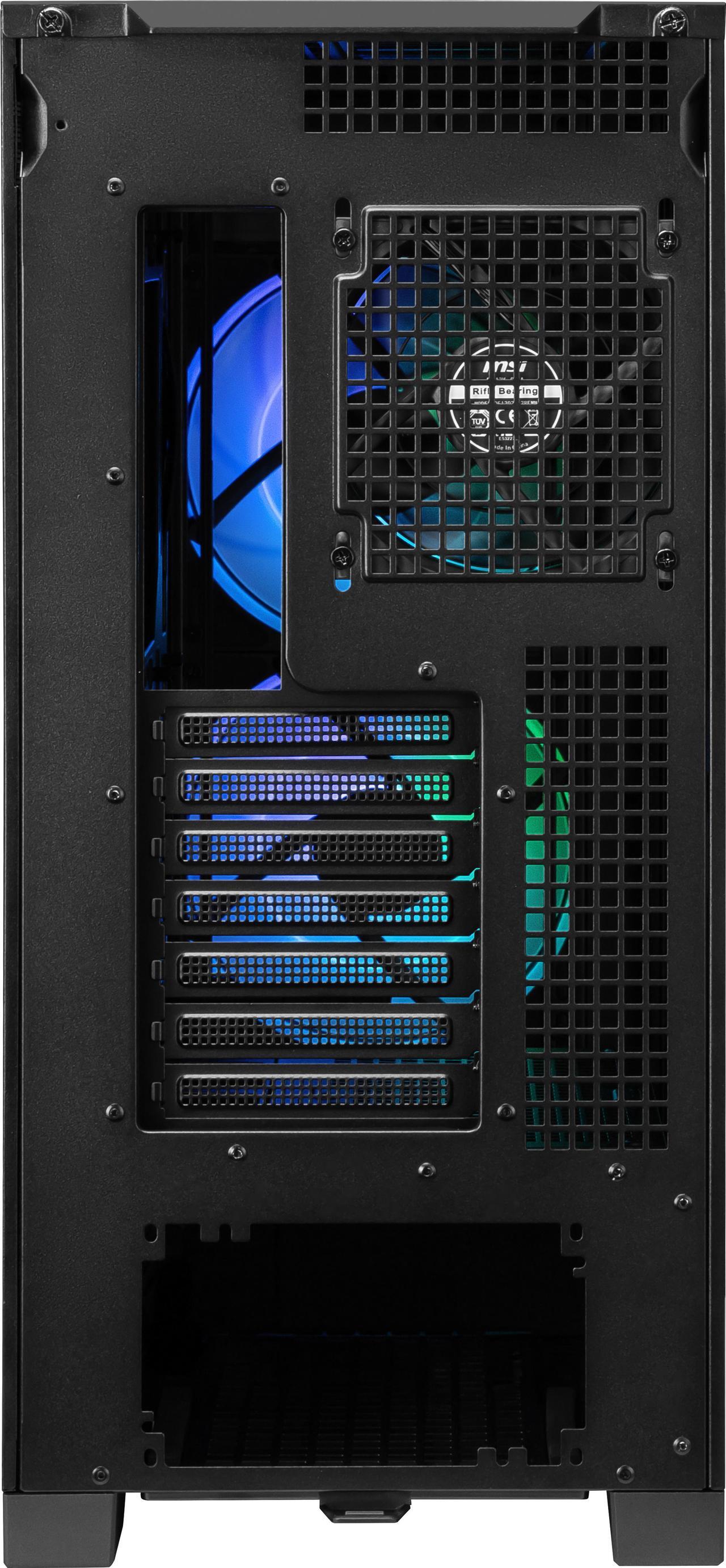 Alt view image 6 of 15 - MSI MPG Velox 300R Airflow PZ - Mid-Tower Gaming PC Case - Tempered Glass Side Panel - 2 x 160 mm Dual Layer Blades Fans - Liquid Cooling Support up to 360mm Radiator - Mesh Panel for Airflow