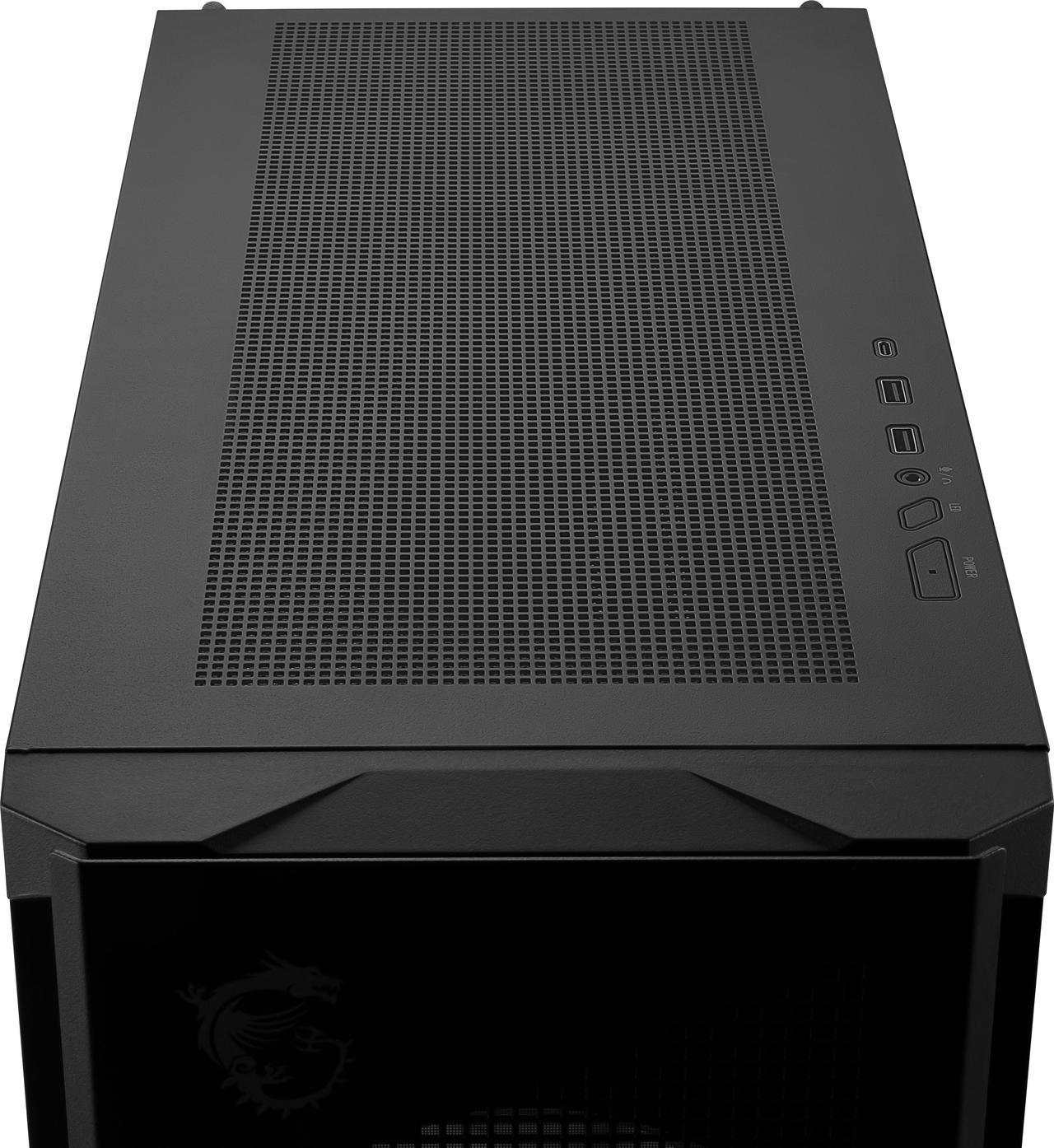Alt view image 8 of 15 - MSI MPG Velox 300R Airflow PZ - Mid-Tower Gaming PC Case - Tempered Glass Side Panel - 2 x 160 mm Dual Layer Blades Fans - Liquid Cooling Support up to 360mm Radiator - Mesh Panel for Airflow