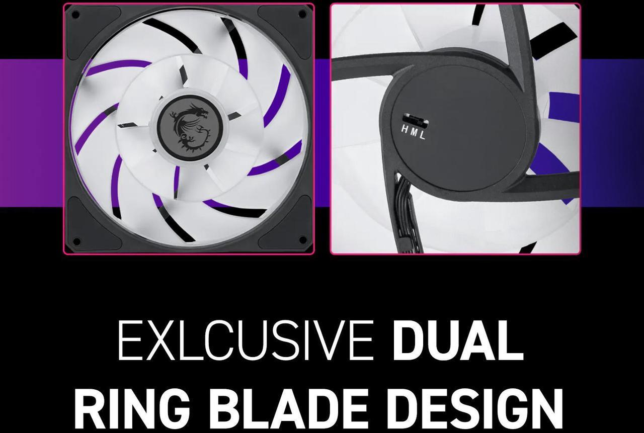 Alt view image 13 of 15 - MSI MPG Velox 300R Airflow PZ - Mid-Tower Gaming PC Case - Tempered Glass Side Panel - 2 x 160 mm Dual Layer Blades Fans - Liquid Cooling Support up to 360mm Radiator - Mesh Panel for Airflow