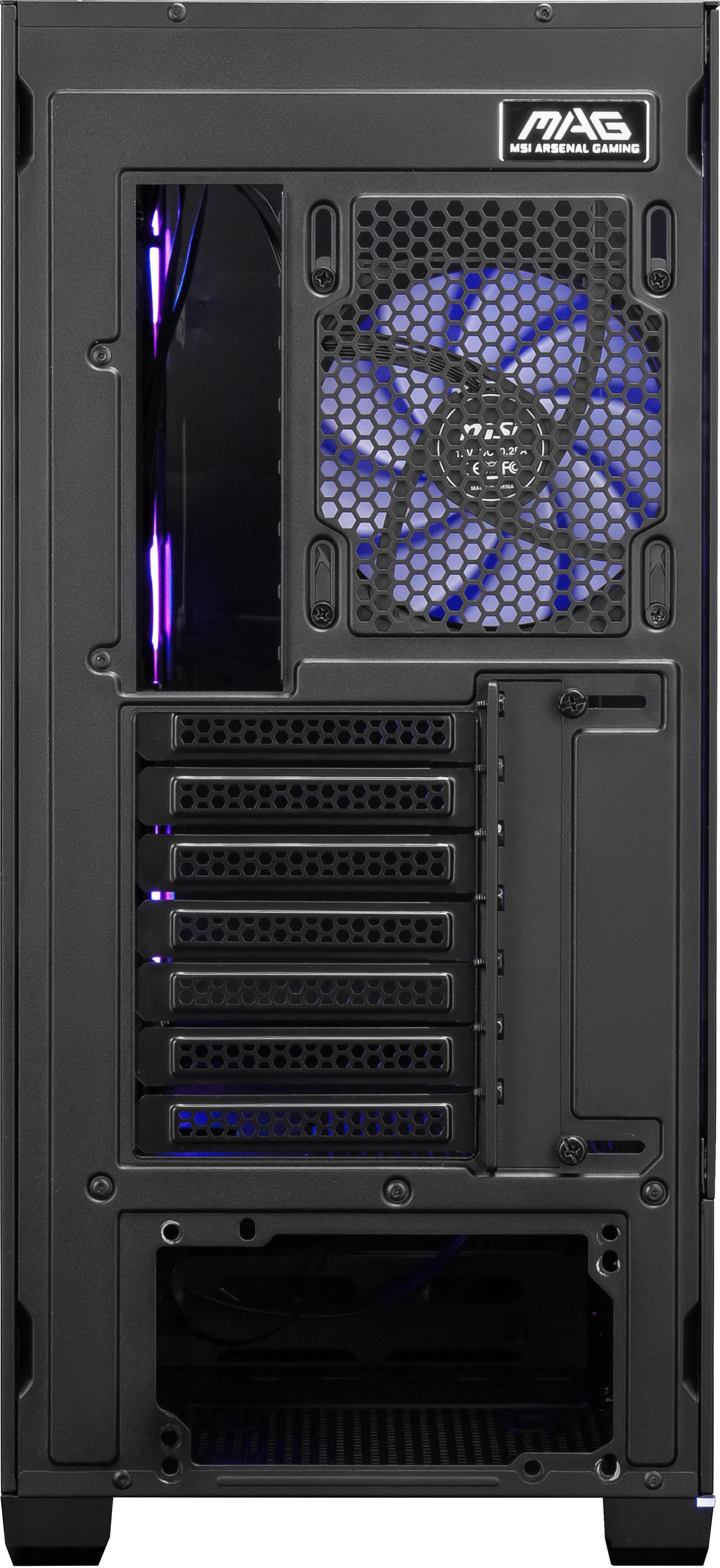 Alt view image 17 of 17 - MSI MAG PANO 110R PZ - Mid-Tower Gaming PC Case - Tempered Glass Side Panel - 4 x 120mm ARGB Fans - Liquid Cooling Support up to 360mm Radiator - Mesh Panel for Optimized Airflow
