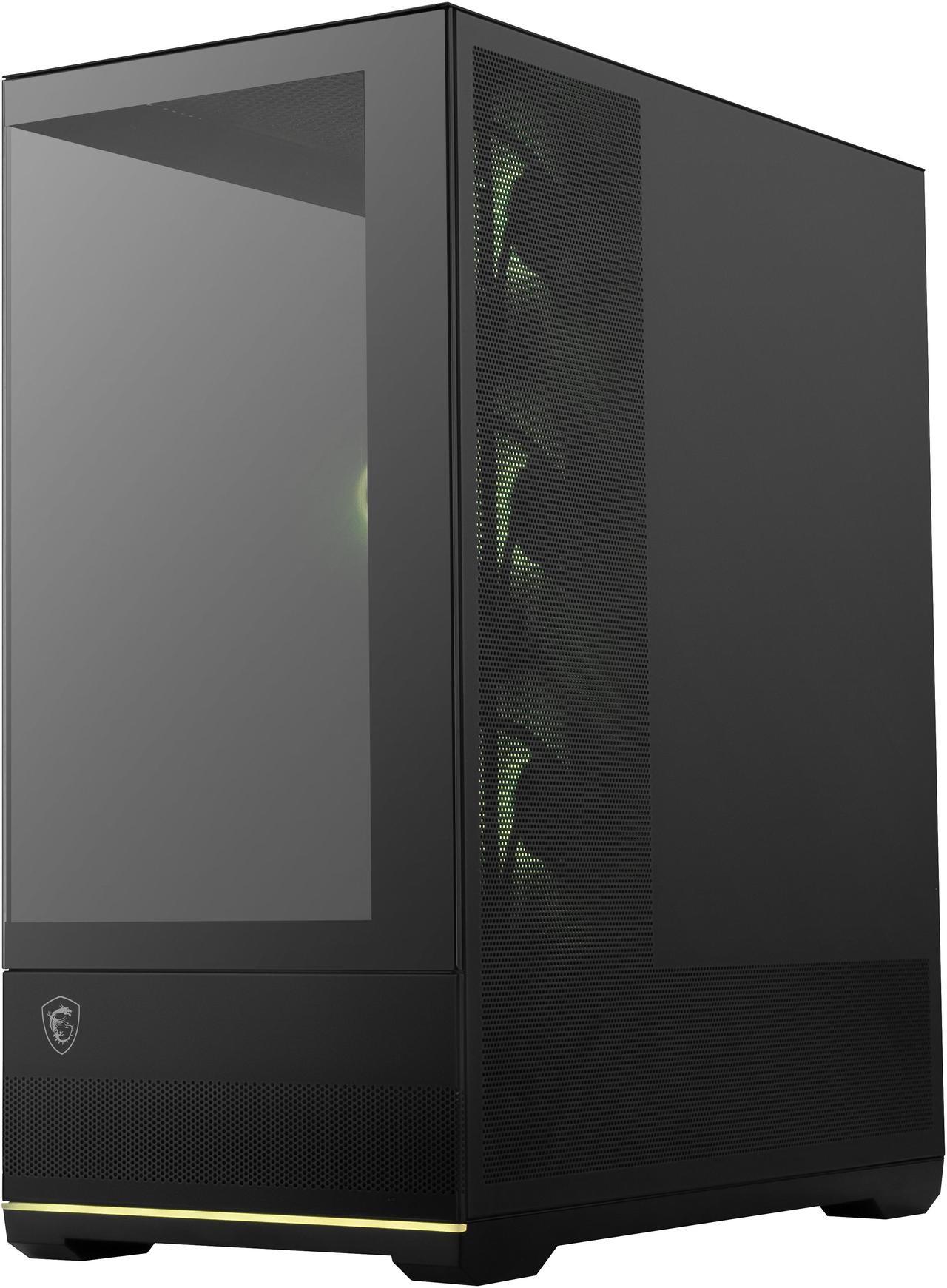 Alt view image 8 of 17 - MSI MAG PANO 110R PZ - Mid-Tower Gaming PC Case - Tempered Glass Side Panel - 4 x 120mm ARGB Fans - Liquid Cooling Support up to 360mm Radiator - Mesh Panel for Optimized Airflow