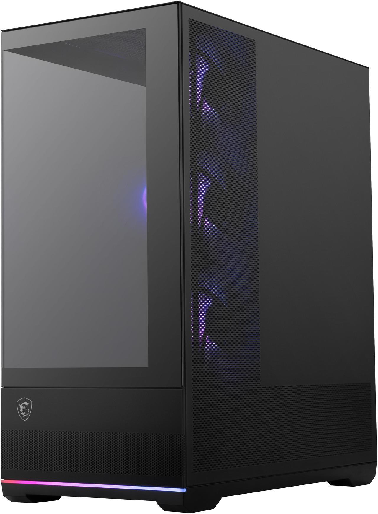 Alt view image 9 of 17 - MSI MAG PANO 110R PZ - Mid-Tower Gaming PC Case - Tempered Glass Side Panel - 4 x 120mm ARGB Fans - Liquid Cooling Support up to 360mm Radiator - Mesh Panel for Optimized Airflow