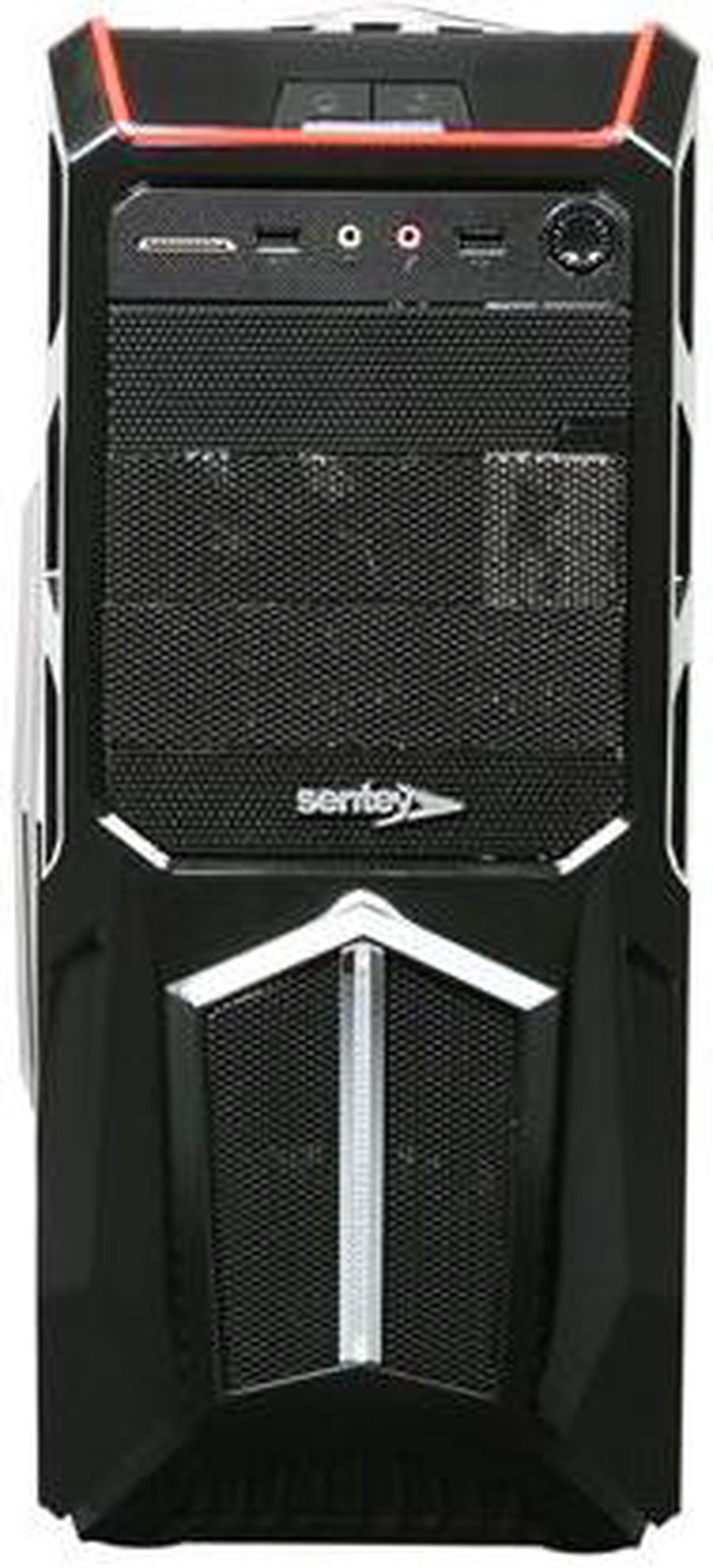 Alt view image 2 of 10 - Sentey Optimus Extreme Division Tower Case - RED 3 x LED FAN / 1 120mm Rear FAN /2 x USB / Card Rdr / Fan Control /4 x Removable Bays / Screwless