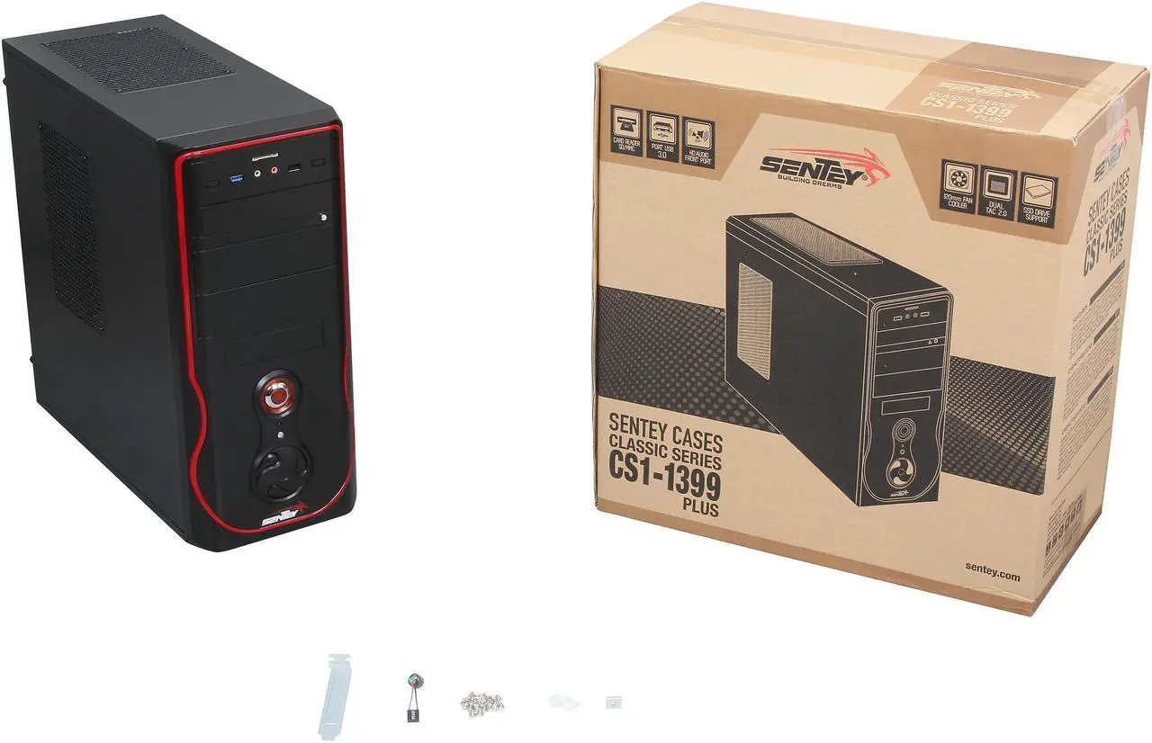 Alt view image 9 of 9 - Sentey CS1-1399 PLUS Black SECC 0.5mm ATX Mid Tower Computer Case