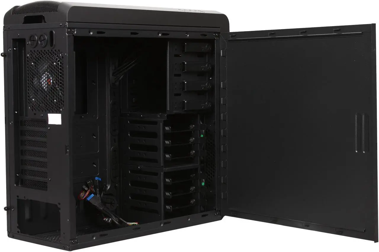 Alt view image 5 of 10 - BitFenix Raider Black Steel / Plastic ATX Mid Tower Computer Case