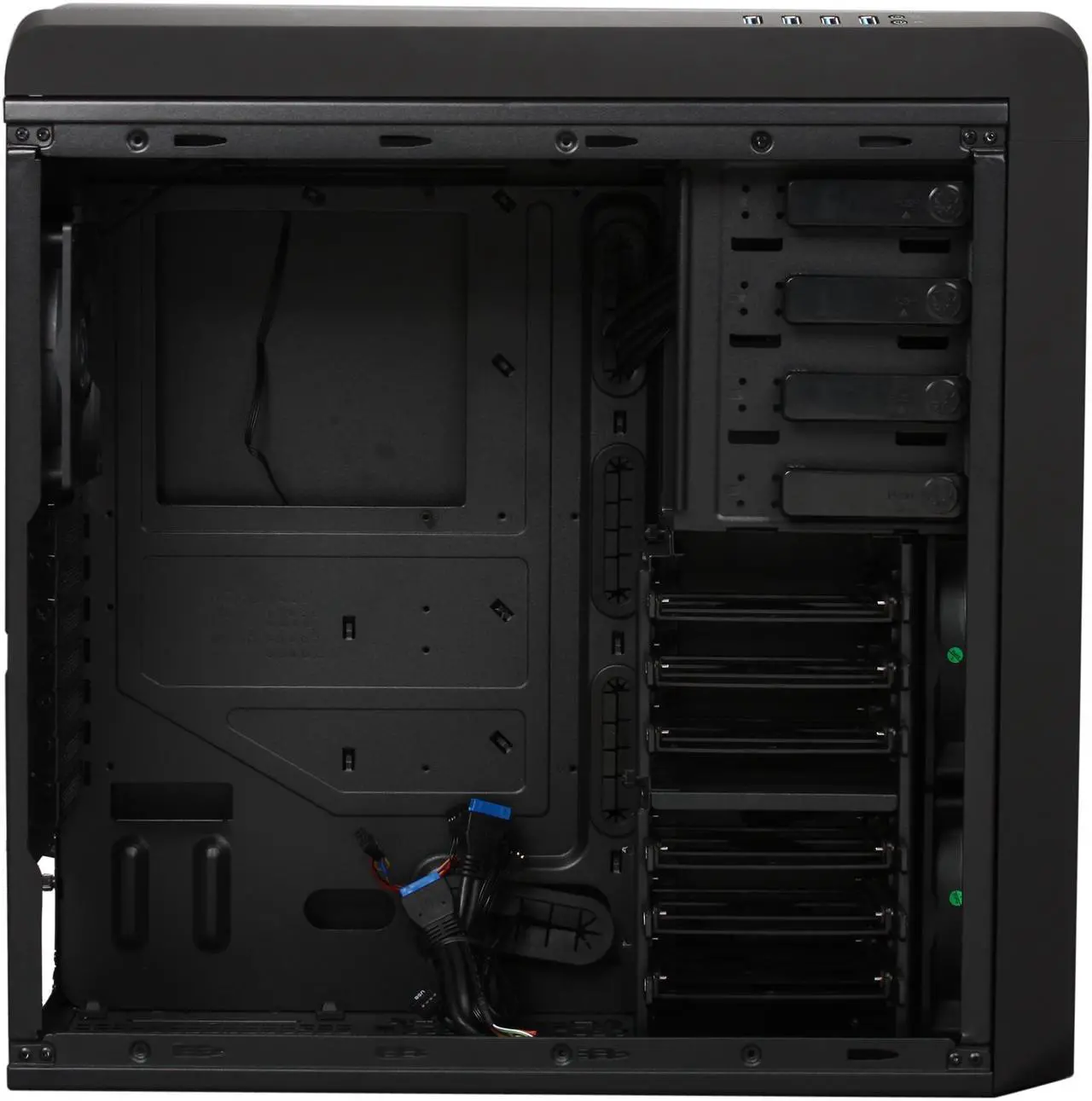 Alt view image 6 of 10 - BitFenix Raider Black Steel / Plastic ATX Mid Tower Computer Case
