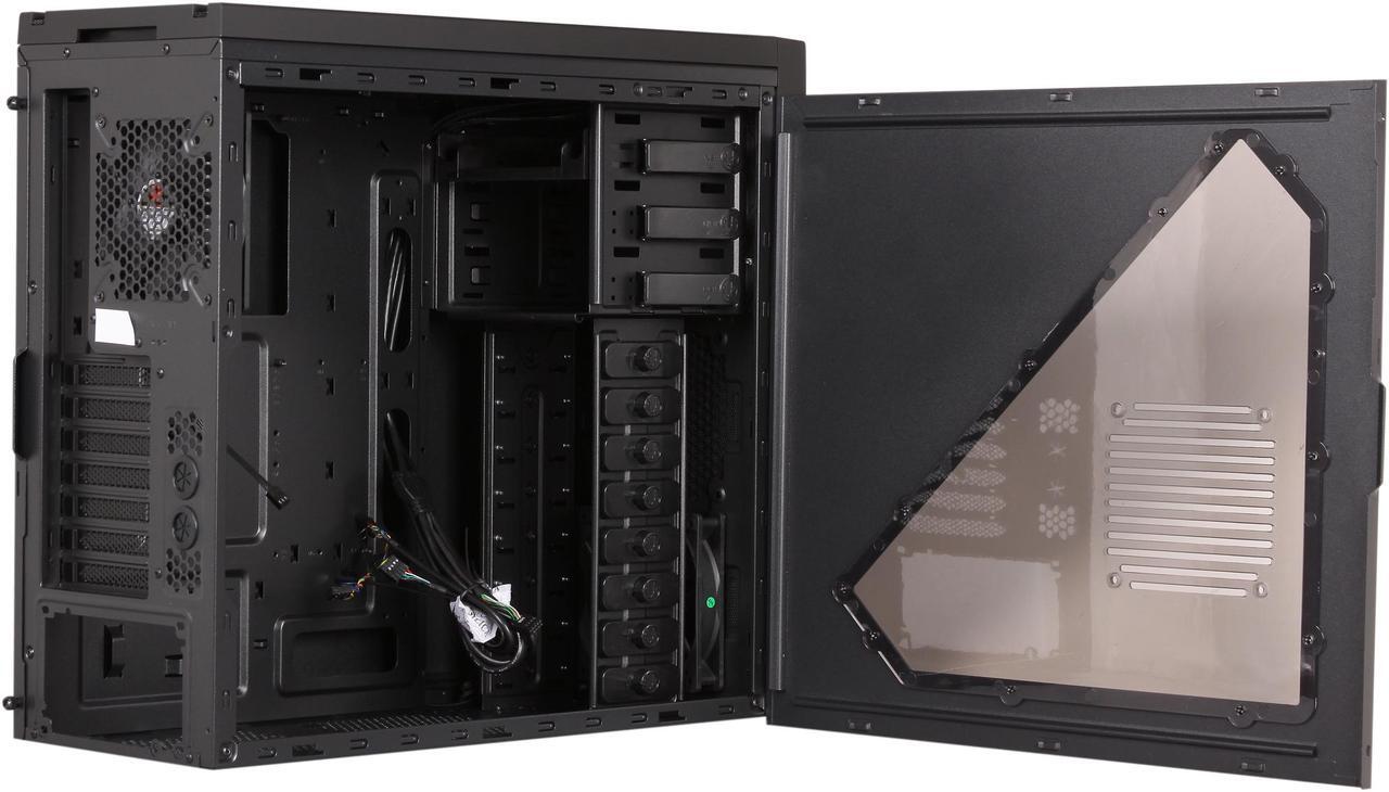 Alt view image 5 of 10 - BitFenix Shinobi Window Black Steel / Plastic ATX Mid Tower Computer Case