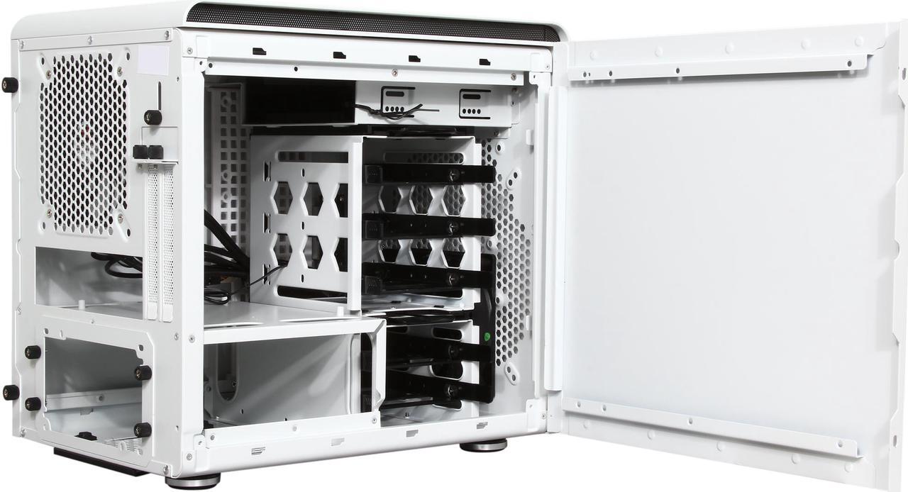 Alt view image 6 of 12 - BitFenix Phenom BFC-PHE-300-WWXKK-RP Arctic White Steel / Plastic Mini-ITX Tower Computer Case