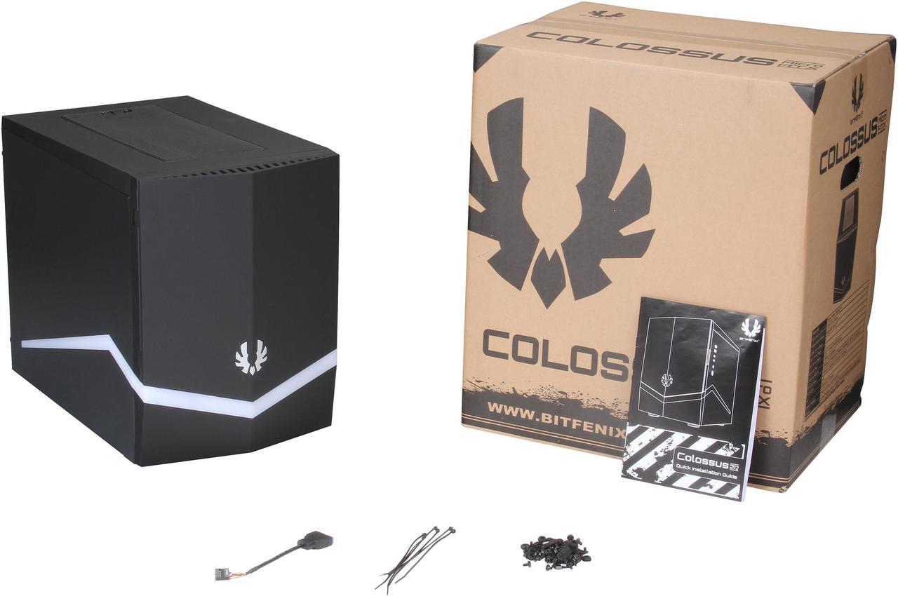 Alt view image 9 of 9 - BitFenix Colossus Micro ATX Black RGB LED Tower Computer Case