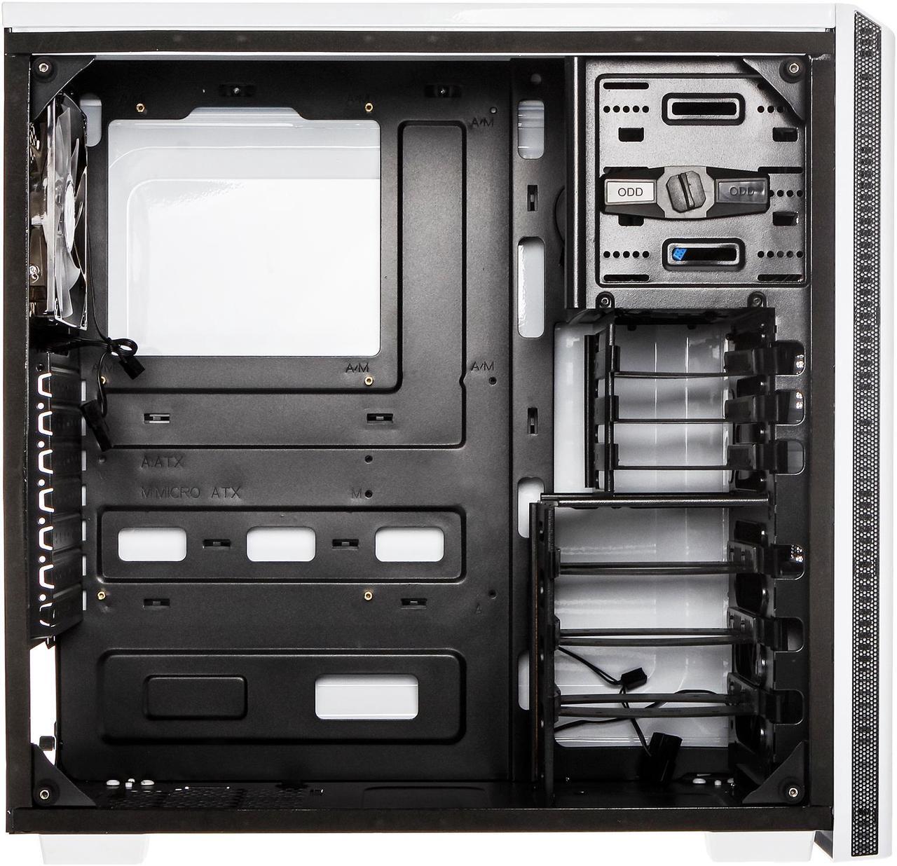Alt view image 5 of 8 - BitFenix Nova TG White ATX/mATX/Mini ITX Midi Tower Case - Tempered Glass Window BFX-NTG-100-WWWKK-RP