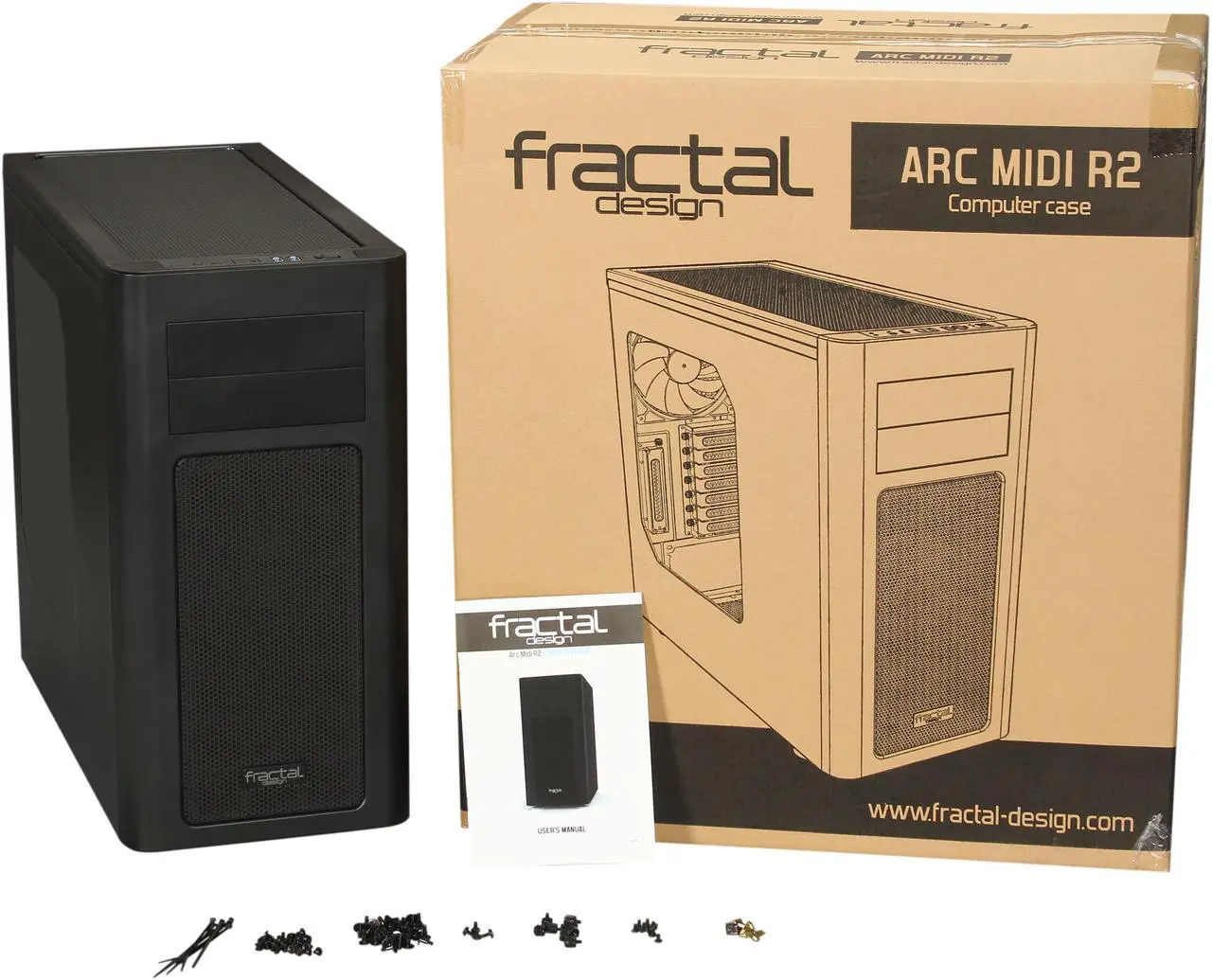 Alt view image 10 of 10 - Fractal Design Arc Midi R2 Black Window High-Airflow ATX Midtower Computer Case