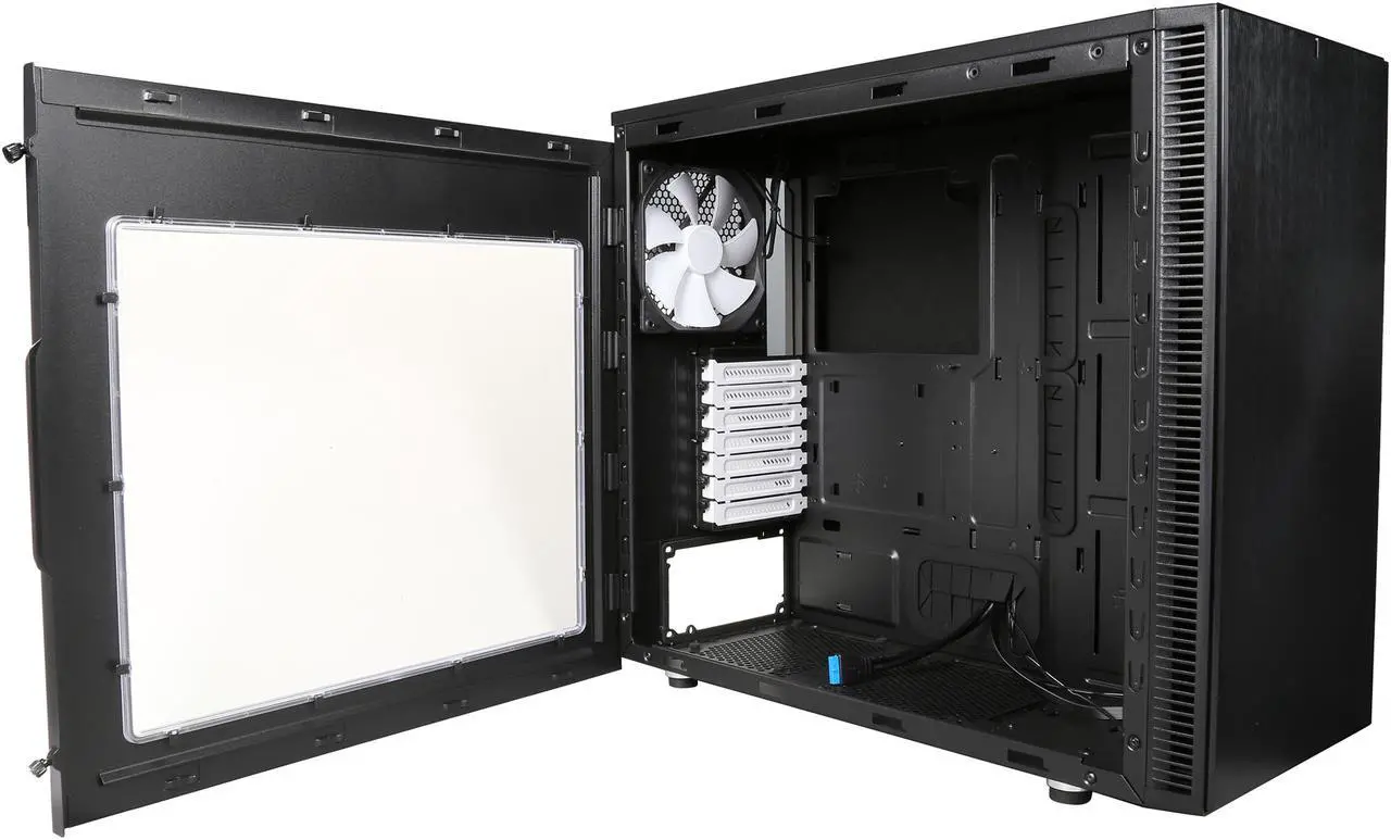 Alt view image 6 of 10 - Fractal Design Define S Black Window Silent ATX Midtower Computer Case