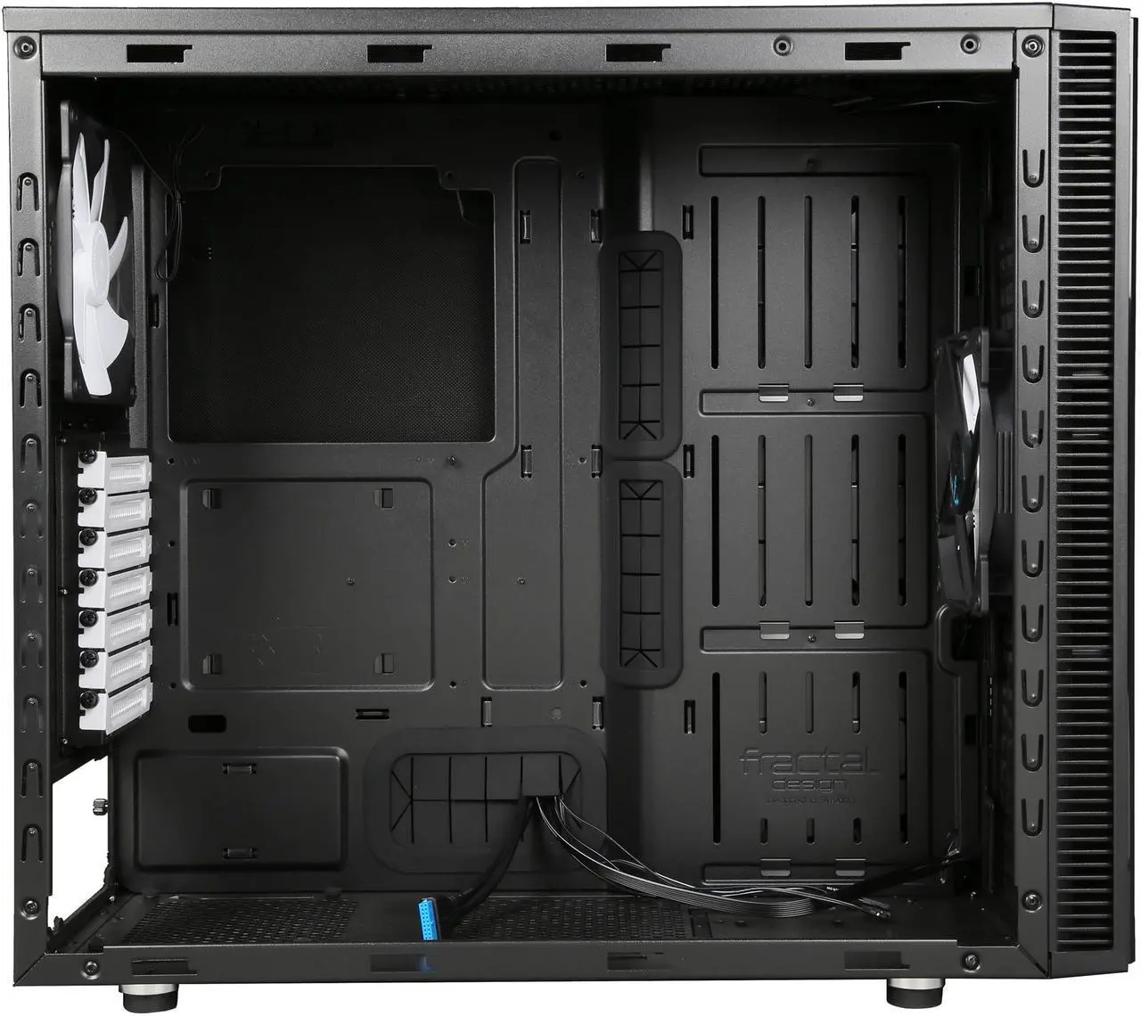 Alt view image 7 of 10 - Fractal Design Define S Black Window Silent ATX Midtower Computer Case