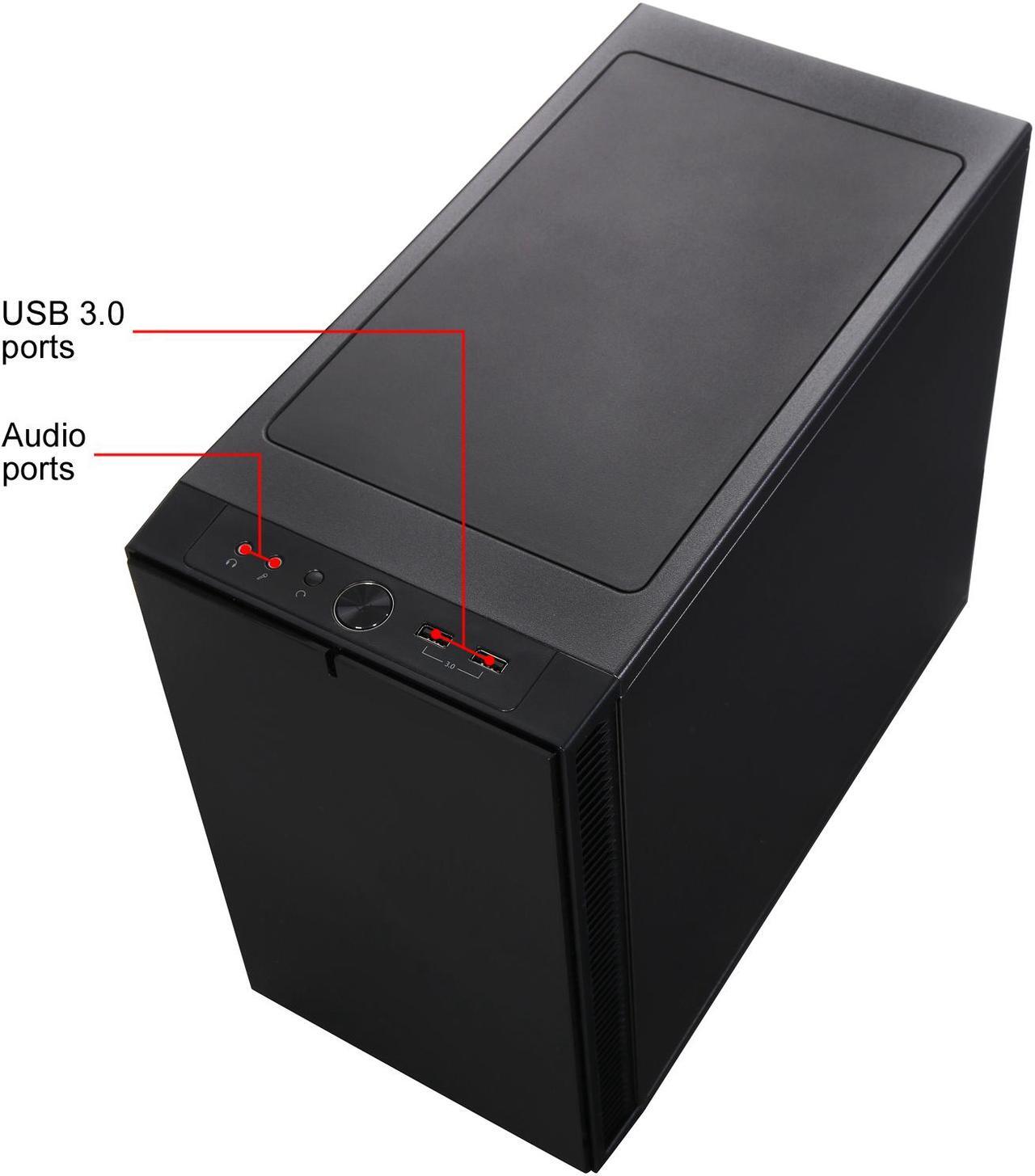 Alt view image 12 of 15 - Fractal Design Define Nano S Black Silent Mini ITX Mini Tower Computer Case