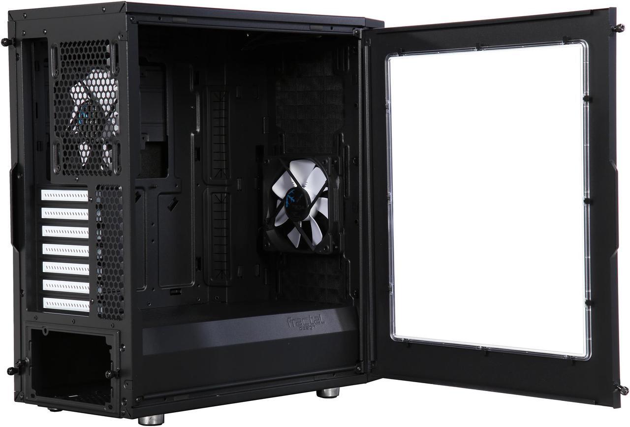 Alt view image 6 of 10 - Fractal Design Define C Black Window Silent Compact ATX Mid Tower Computer Case