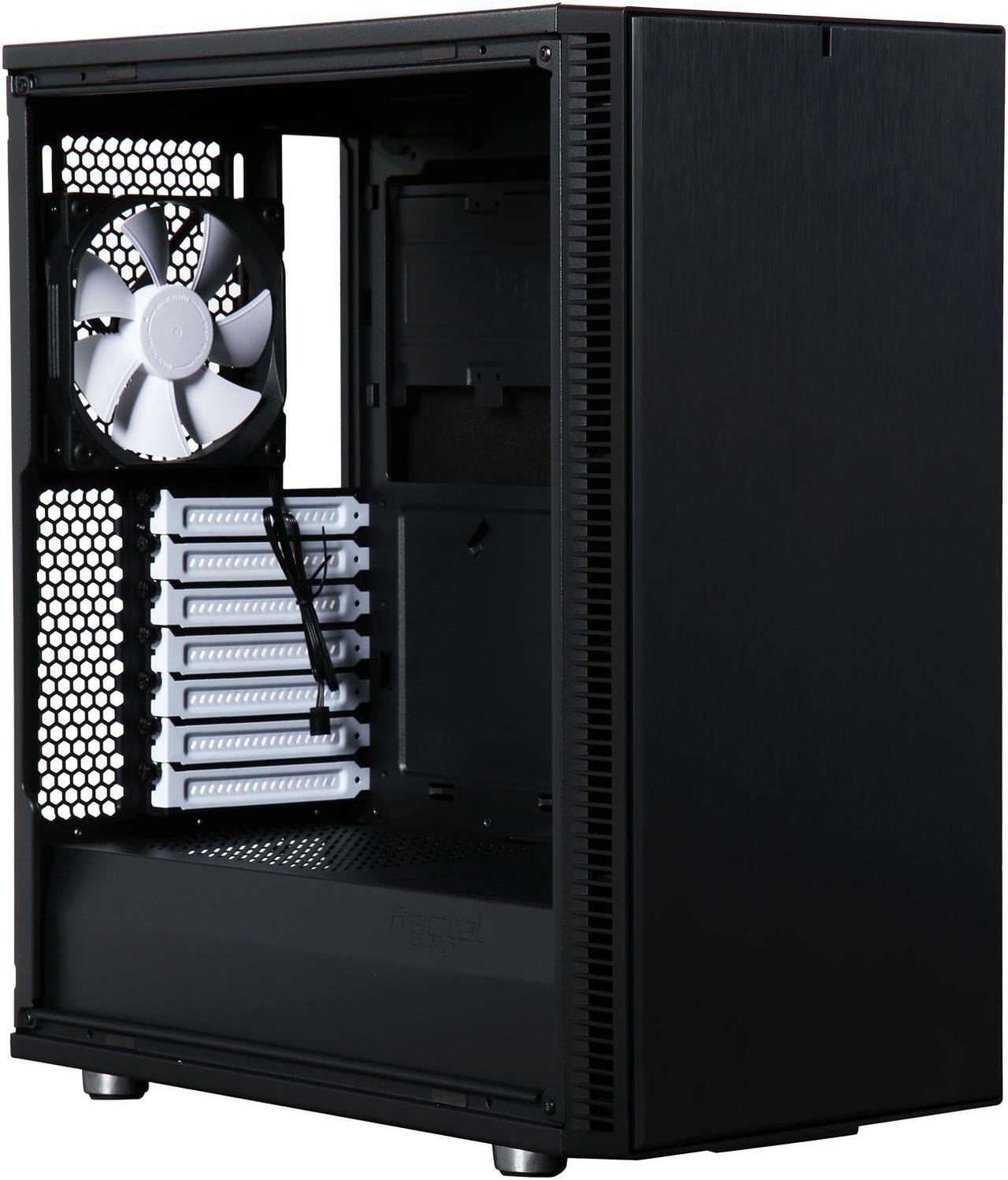 Alt view image 8 of 10 - Fractal Design Define C Black Window Silent Compact ATX Mid Tower Computer Case