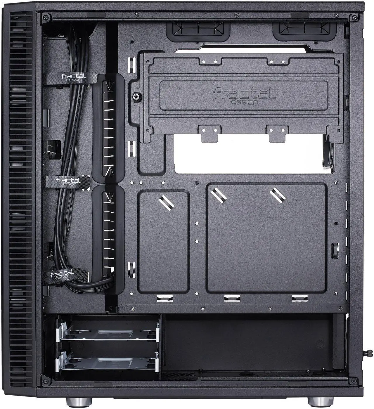 Alt view image 13 of 17 - Fractal Design Define C TG Black Tempered Glass Window Silent Compact ATX Mid Tower Computer Case