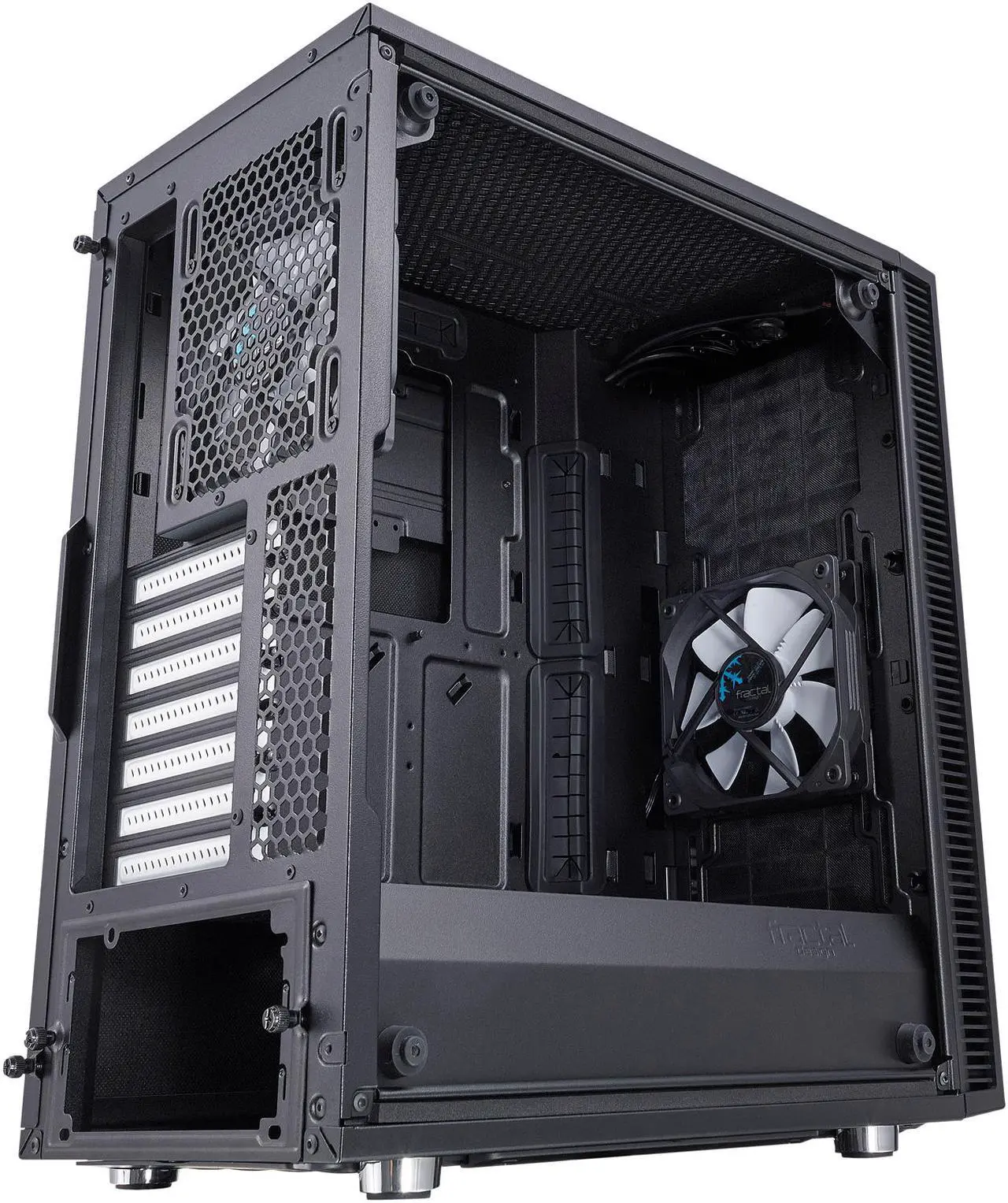 Alt view image 6 of 17 - Fractal Design Define C TG Black Tempered Glass Window Silent Compact ATX Mid Tower Computer Case