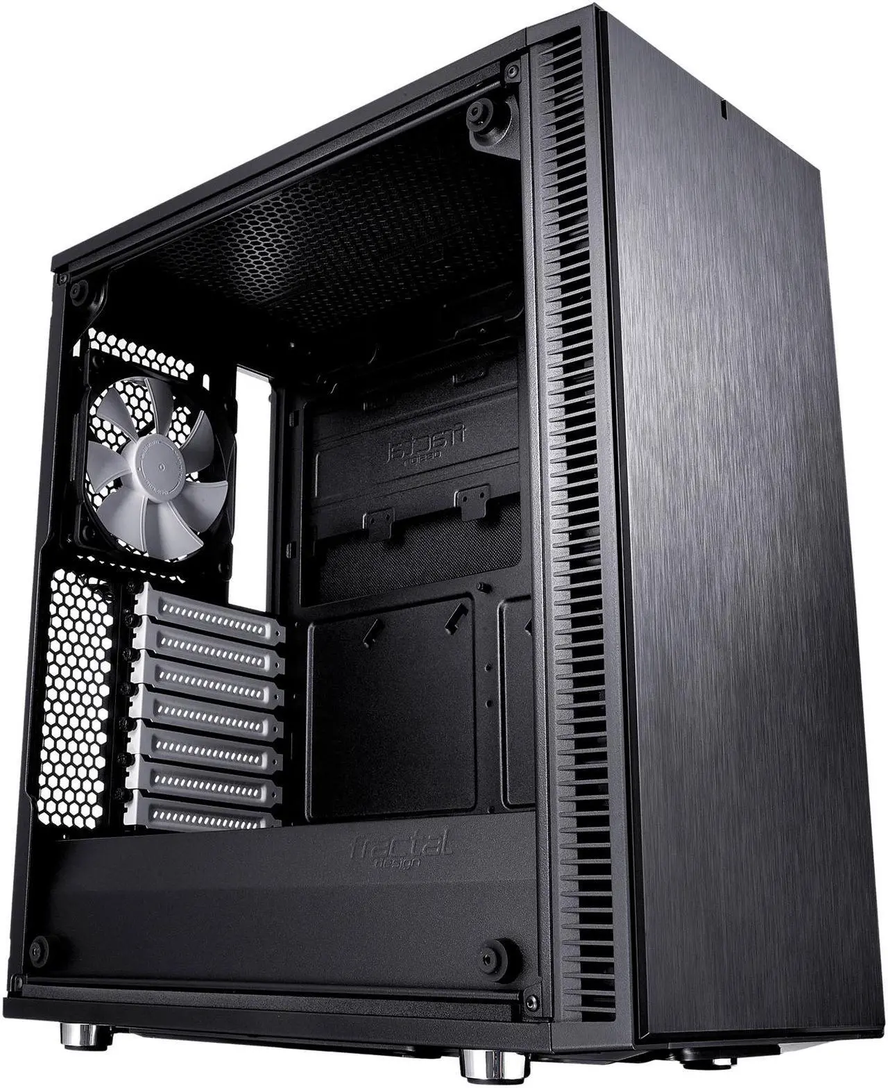 Alt view image 2 of 17 - Fractal Design Define C TG Black Tempered Glass Window Silent Compact ATX Mid Tower Computer Case