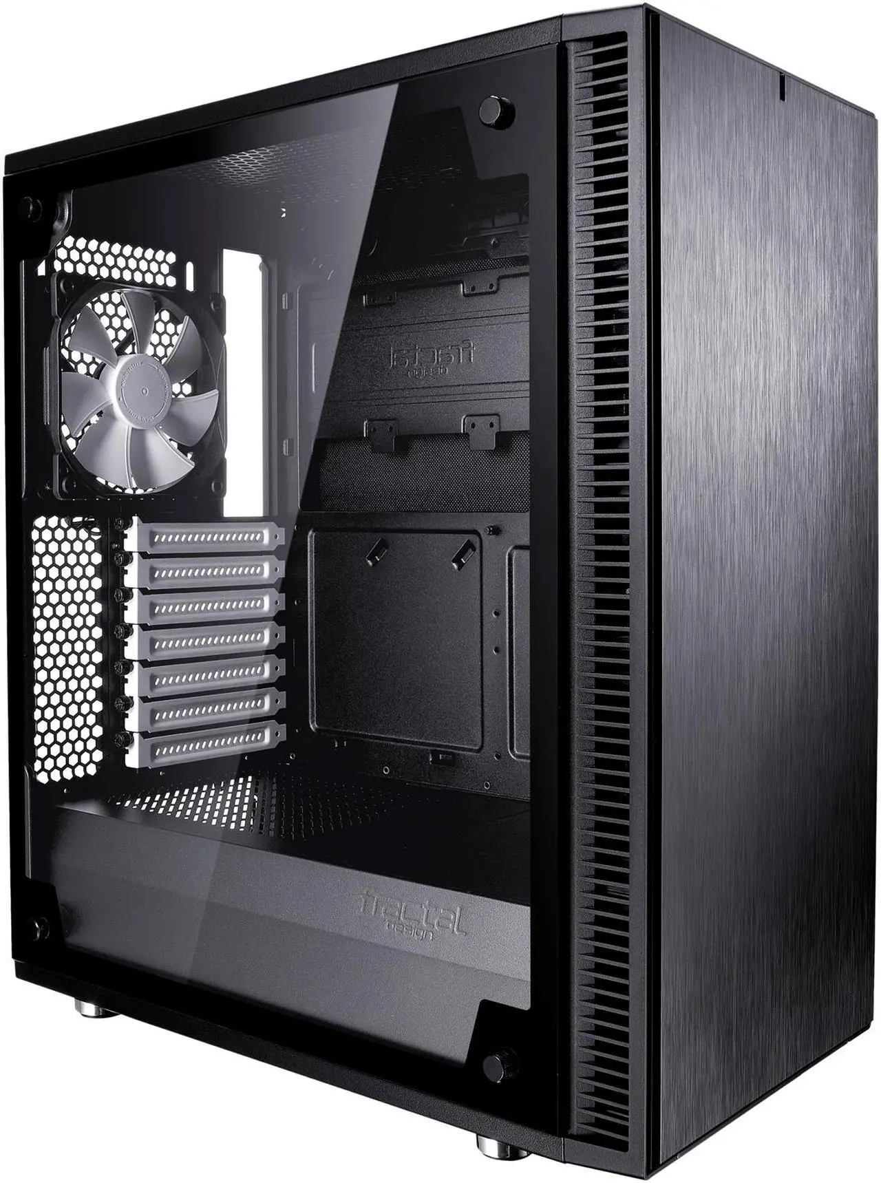 Alt view image 7 of 17 - Fractal Design Define C TG Black Tempered Glass Window Silent Compact ATX Mid Tower Computer Case