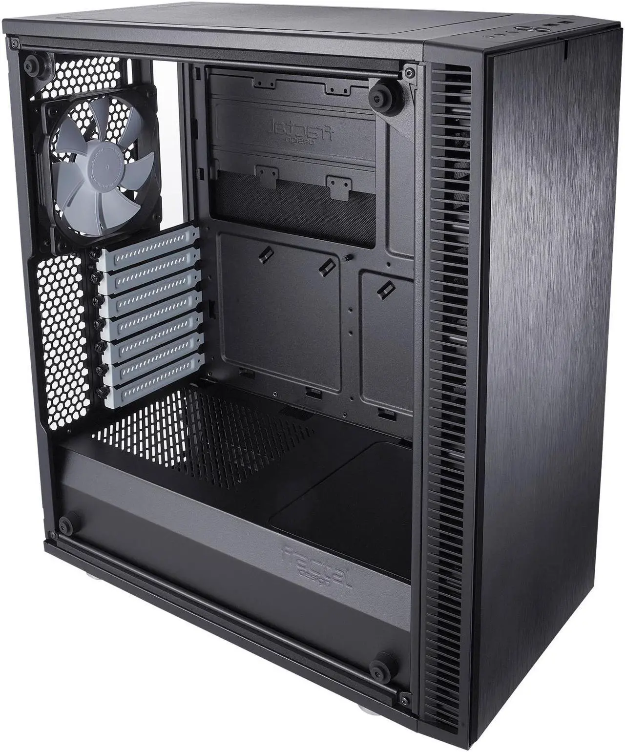 Alt view image 10 of 17 - Fractal Design Define C TG Black Tempered Glass Window Silent Compact ATX Mid Tower Computer Case
