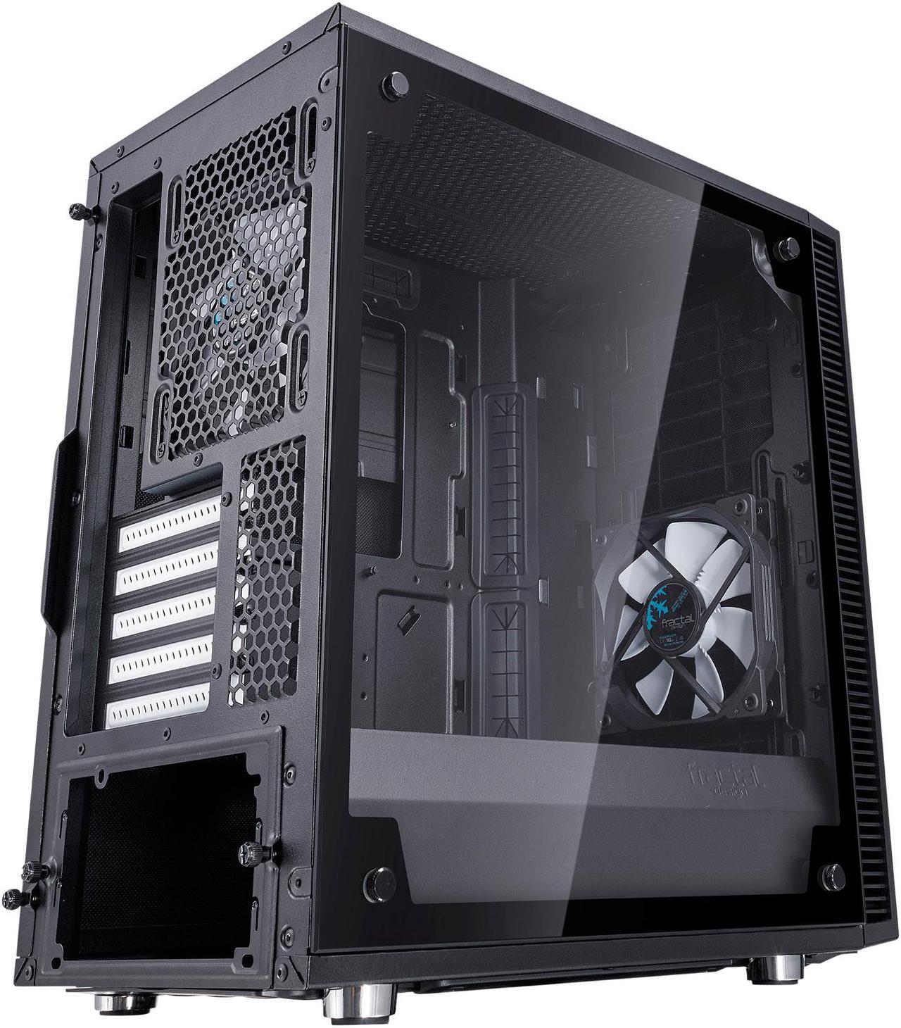 Alt view image 3 of 20 - Fractal Design Define Mini C TG Black Tempered Glass Window Silent Compact Micro ATX Mini Tower Computer Case