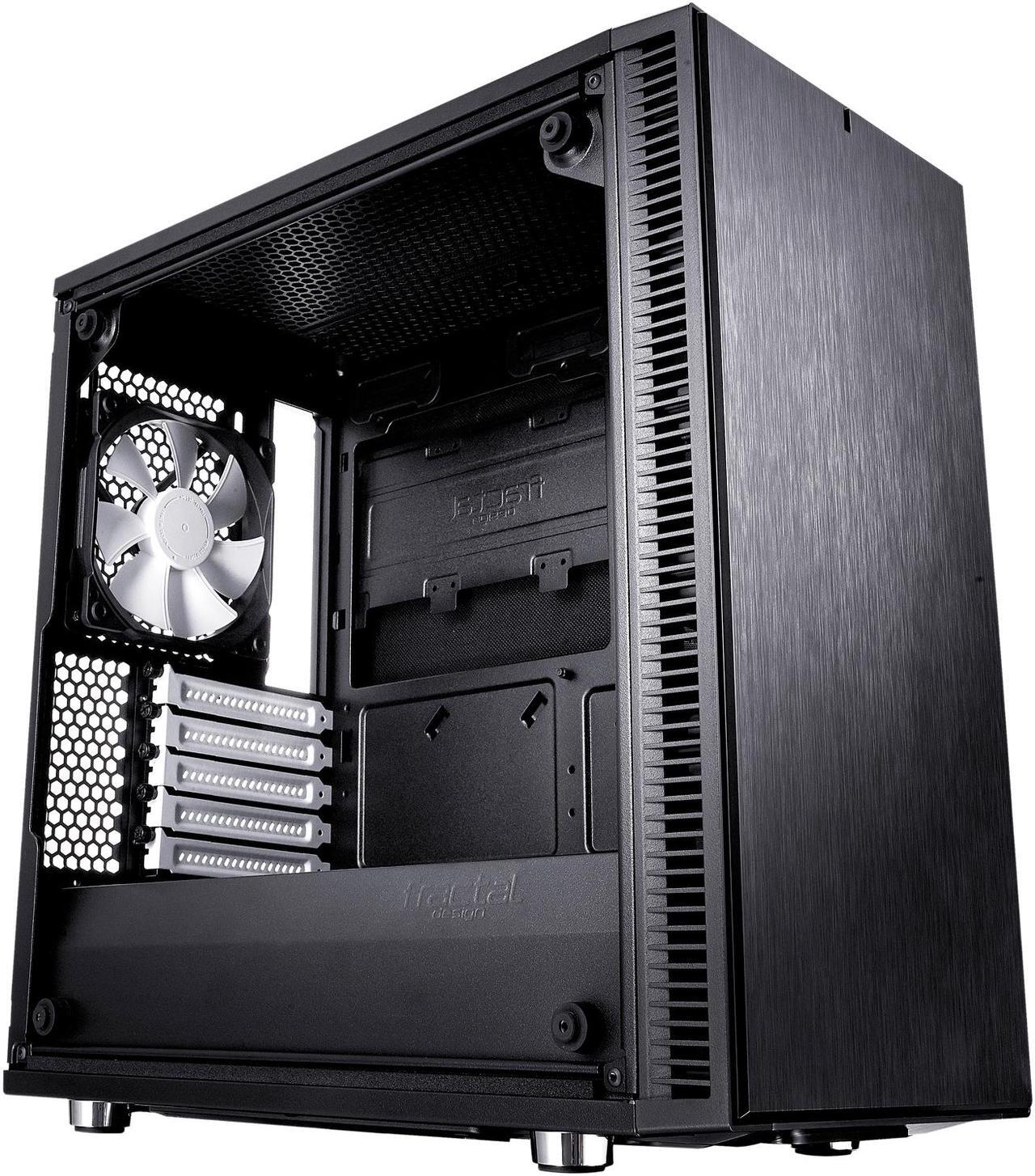 Alt view image 2 of 20 - Fractal Design Define Mini C TG Black Tempered Glass Window Silent Compact Micro ATX Mini Tower Computer Case
